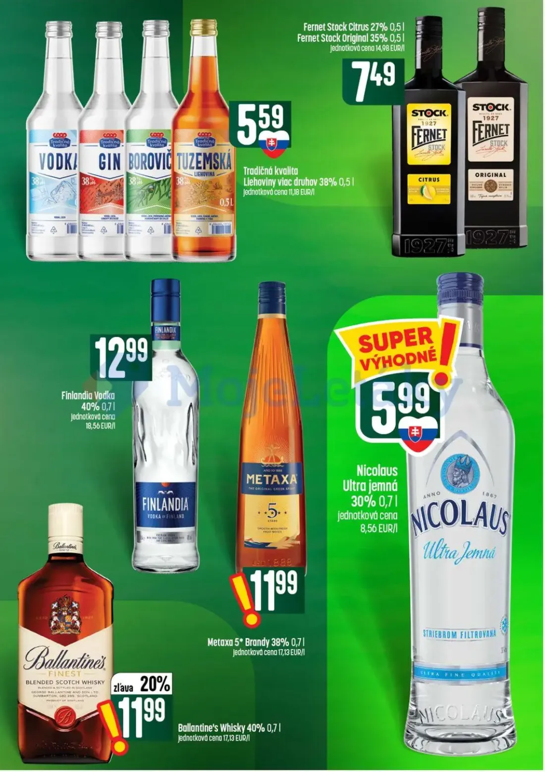 Coop Tempo leták, strana 51 z 56 — Fernet Stock Citrus, Liehoviny viac druhov, Finlandia Vodka