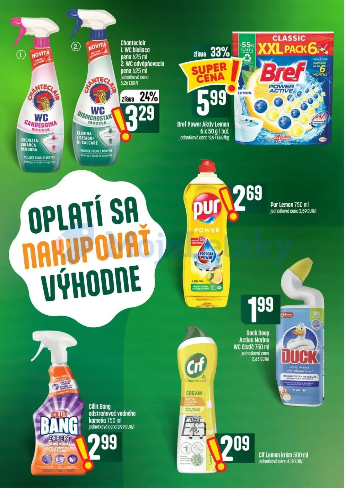 Coop Tempo leták, strana 53 z 56 — Chanteclair WC bieliaca pena, Chanteclair WC odvápňovacia pena, Bref Power Aktiv Lemon