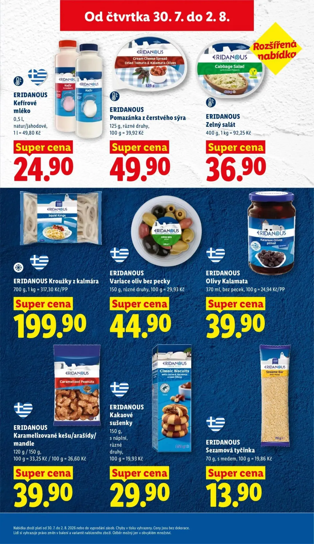 Lidl leták, strana 33 z 56 — ERIDANOUS Kefírové mléko, ERIDANOUS Pomazánka z čerstvého sýra, ERIDANOUS Zelný salát