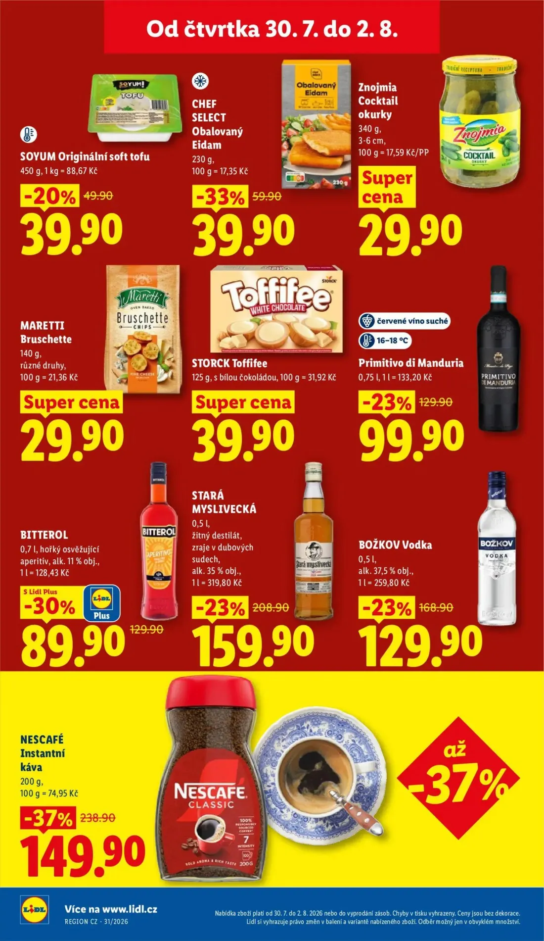 Lidl leták, strana 34 z 56 — NESCAFÉ Instantní káva, STARÁ MYSLIVECKÁ, BITTEROL