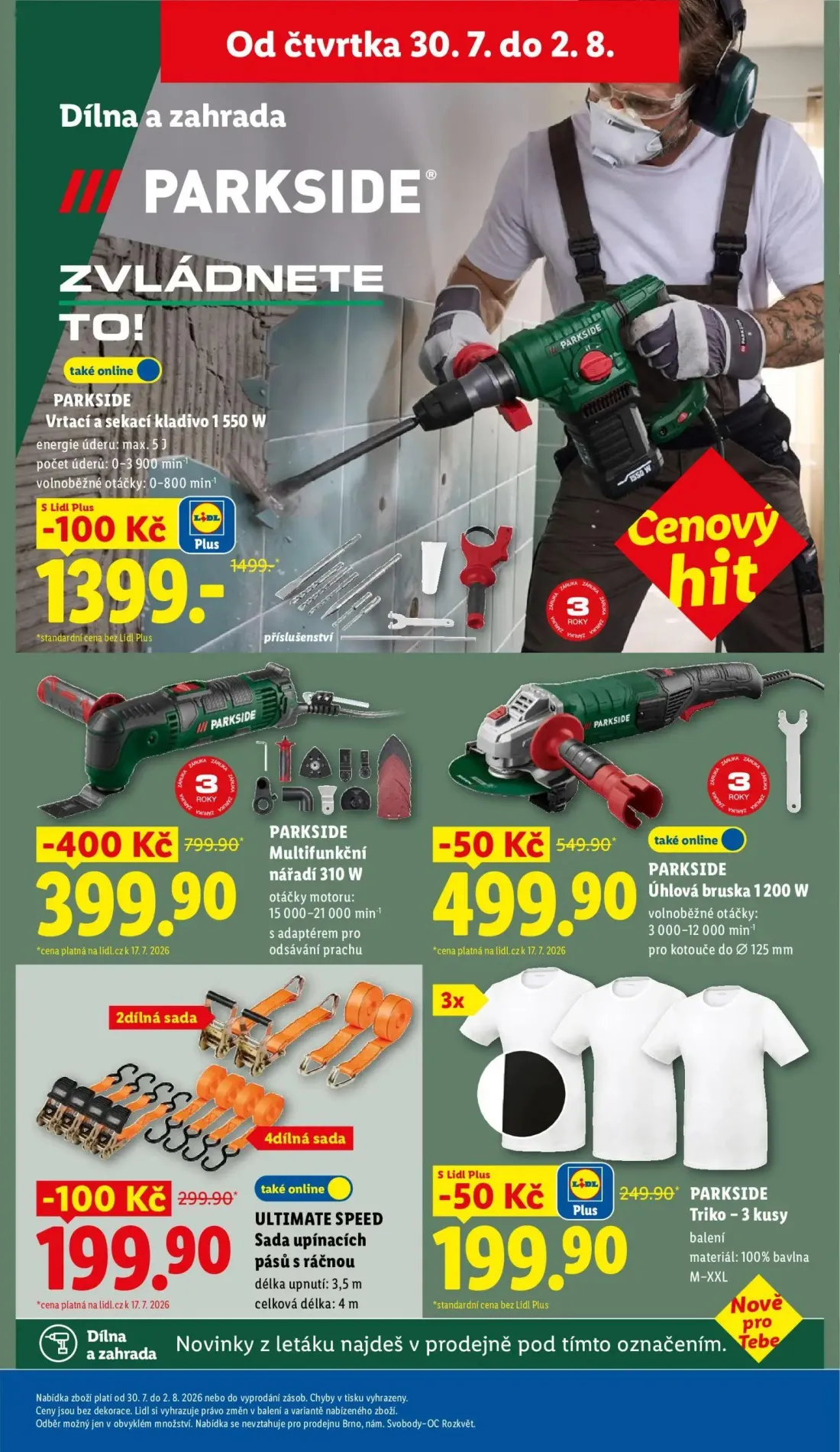 Lidl leták, strana 37 z 56 — Multifunkční nářadí 310 W, Vrtací a sekací kladivo 1 550 W, Sada upínacích pásů s ráčnou