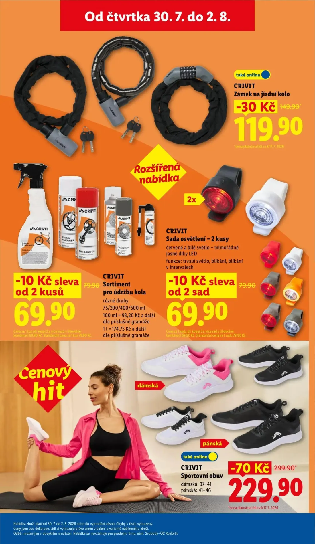 Lidl leták, strana 41 z 56 — CRIVIT Sportovní obuv, CRIVIT Zámek na jízdní kolo, CRIVIT Sortiment pro údržbu kola