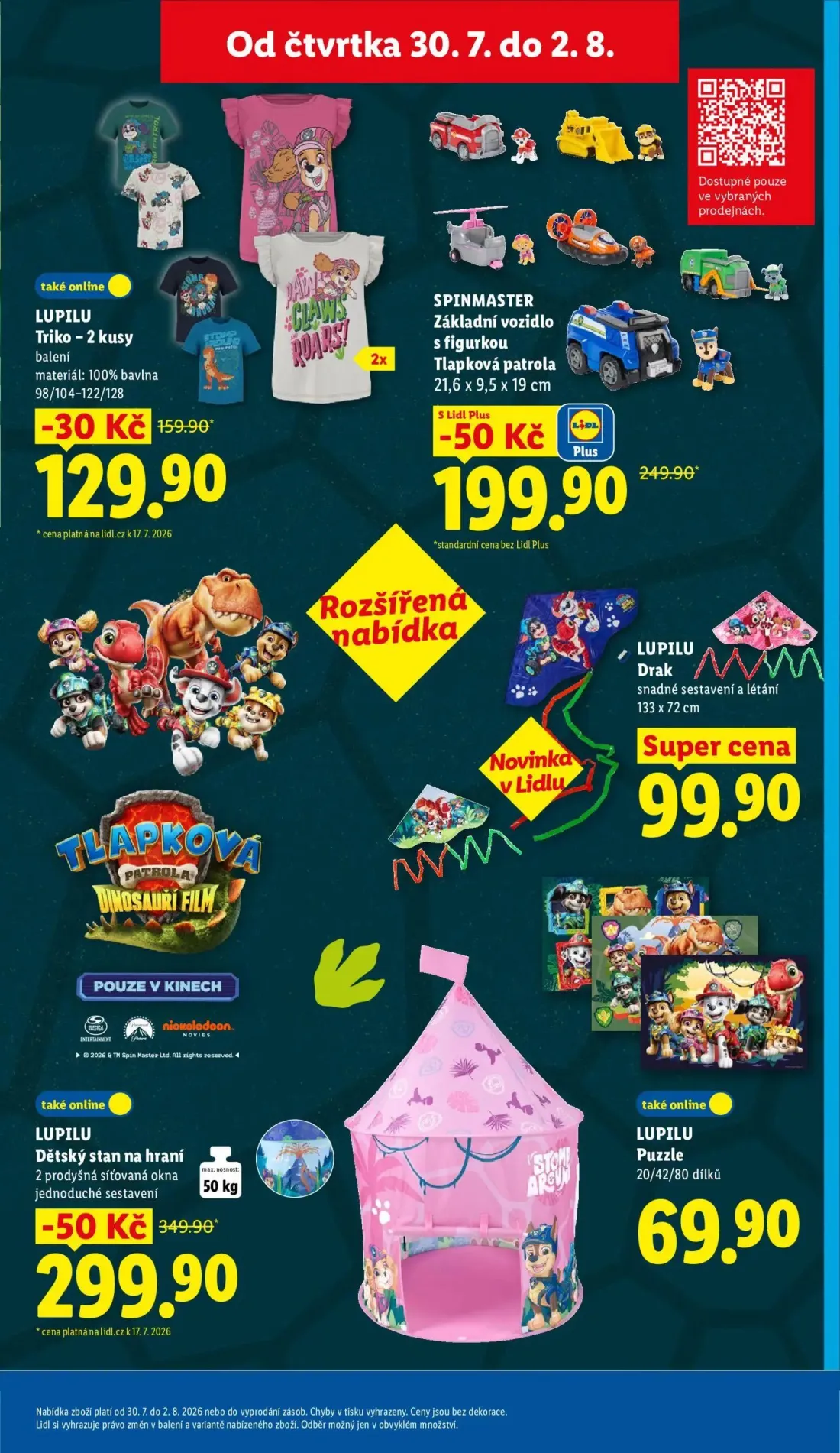 Lidl leták, strana 43 z 56 — Základní vozidlo s figurkou, Dětský stan na hraní, Triko