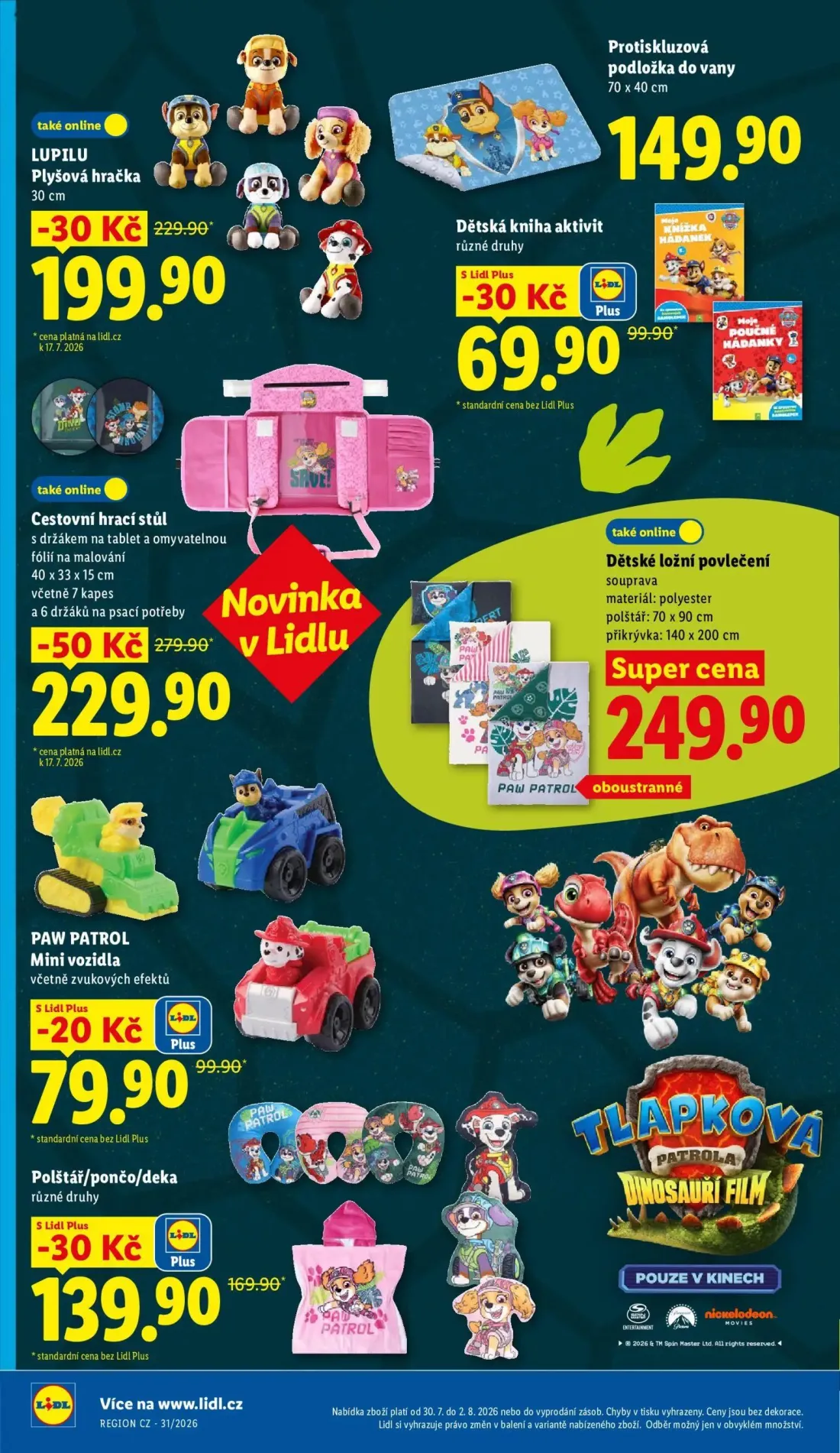 Lidl leták, strana 44 z 56 — Cestovní hrací stůl, LUPILU Plyšová hračka, Dětská kniha aktivit