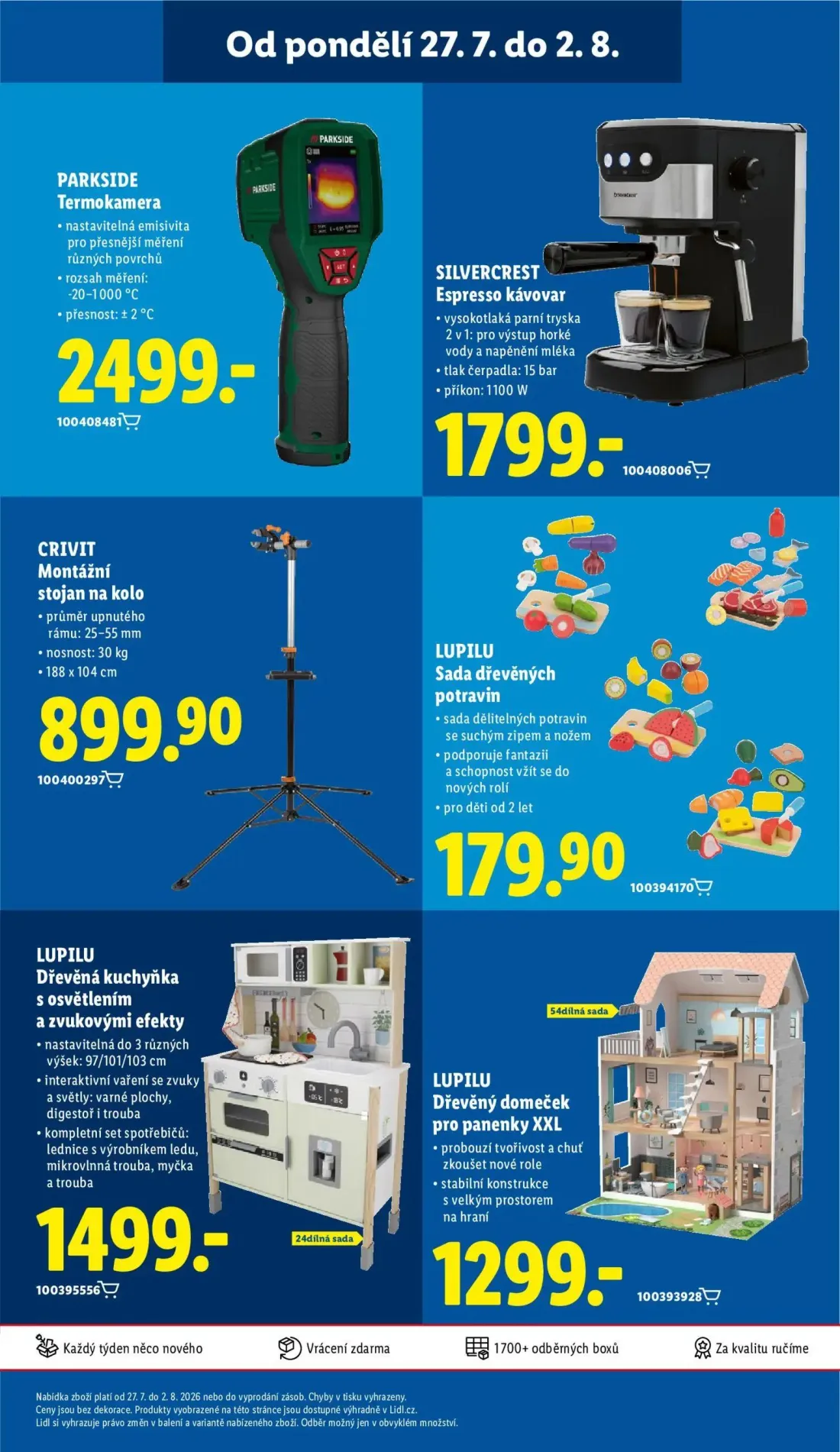 Lidl leták, strana 53 z 56 — PARKSIDE Termokamera, SILVERCREST Espresso kávovar, CRIVIT Montážní stojan na kolo