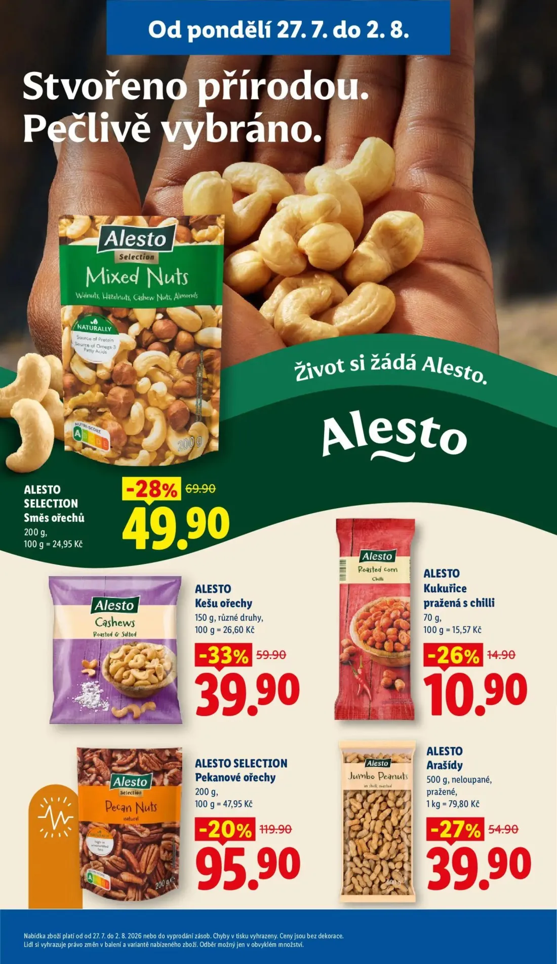 Lidl leták, strana 22 z 52 — Alesto Selection Pekanové ořechy, Alesto Selection Směs ořechů, Alesto Kešu ořechy