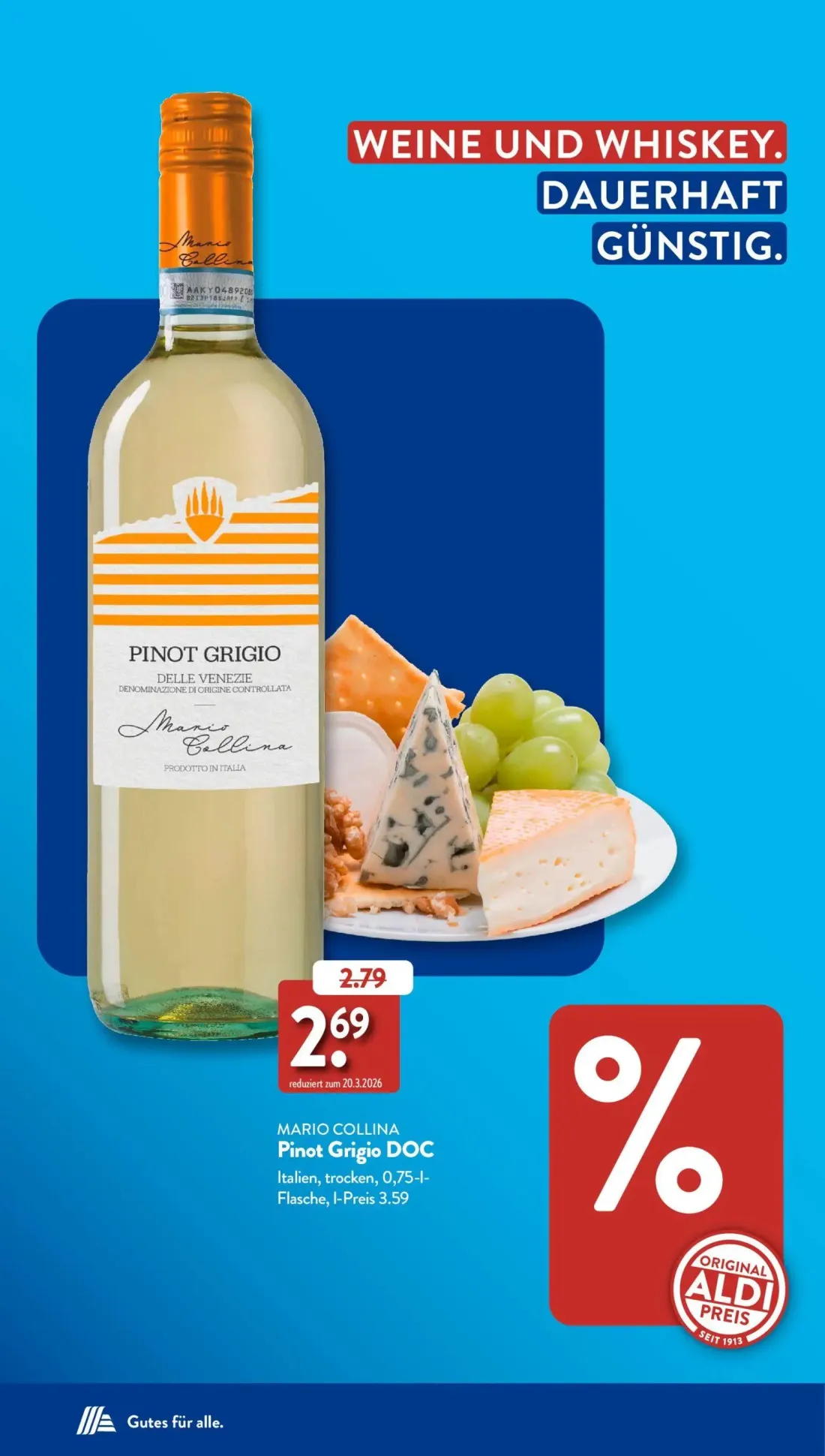 Aldi Süd Prospekt, Seite 20 von 50 — MARIO COLLINA Pinot Grigio DOC