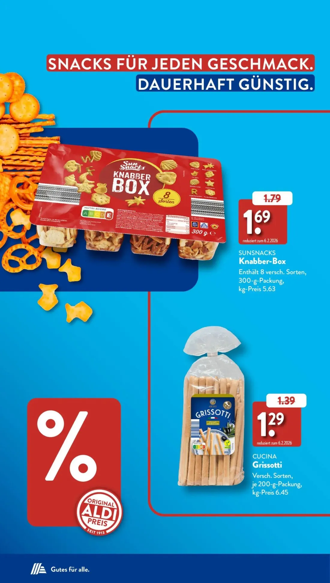 Aldi Süd Prospekt, Seite 24 von 50 — Knabber-Box, Grissotti