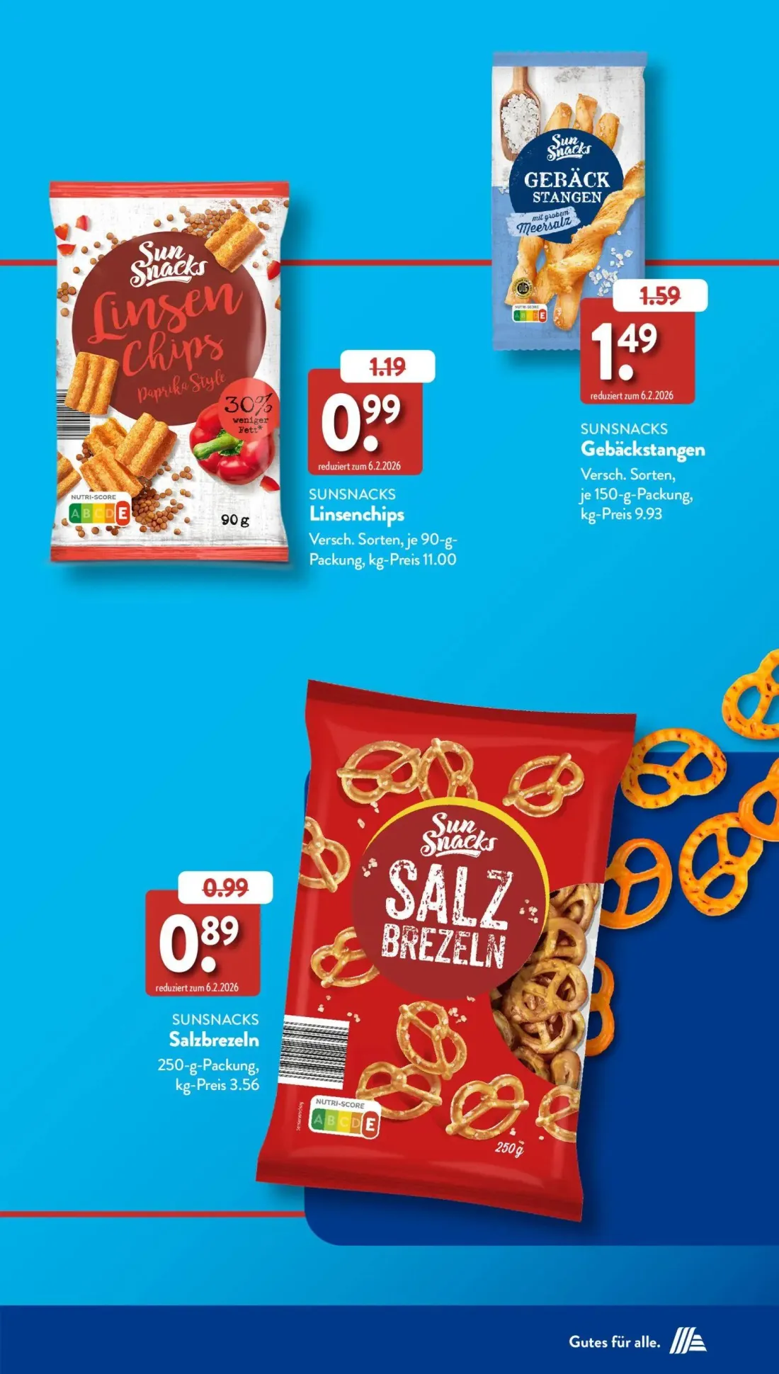 Aldi Süd Prospekt, Seite 25 von 50 — Linsenchips, Gebäckstangen, Salzbrezeln
