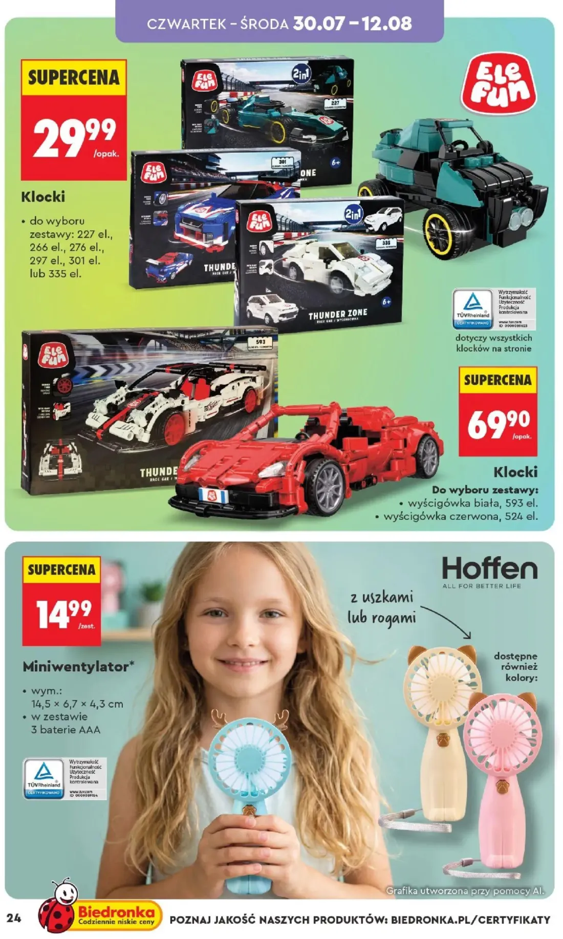 Biedronka gazetka, strona 24 z 33 — Klocki, Klocki, Miniwentylator*