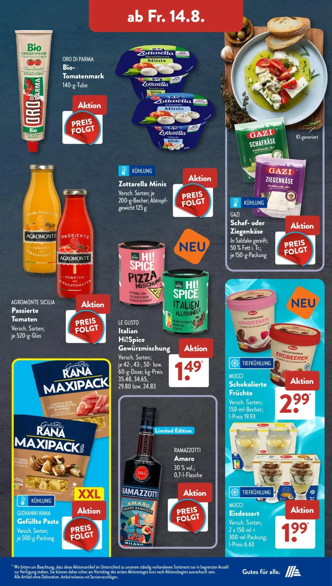 Aldi Süd Prospekt, Seite 15 von 23 — Italian Hi!Spice Gewürzmischung, Schokolierte Früchte, Eisdessert