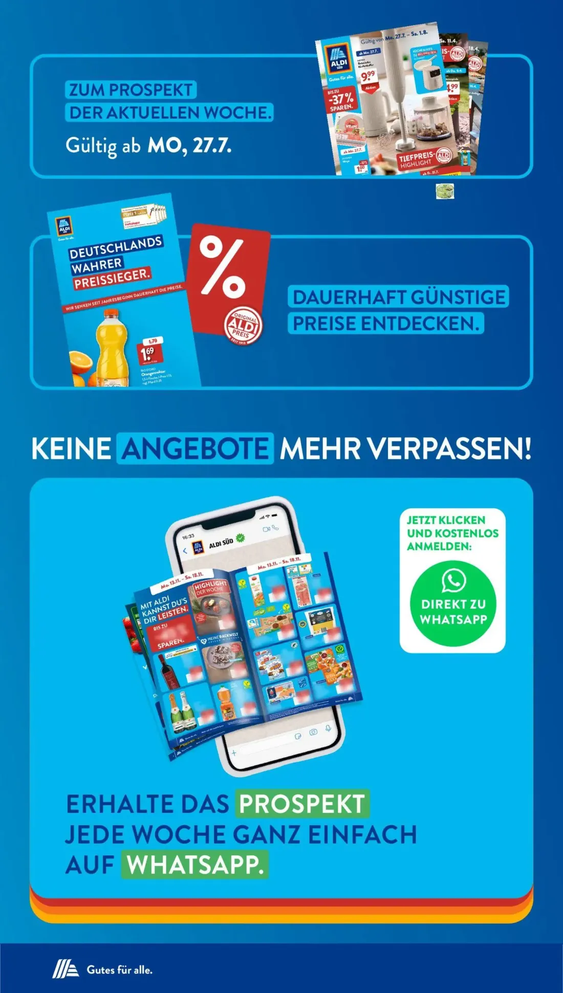 Aldi Süd Prospekt, Seite 23 von 23 — Orangensaft, KÜCHEN PROFI, TIEFPREIS HIGHLIGHT