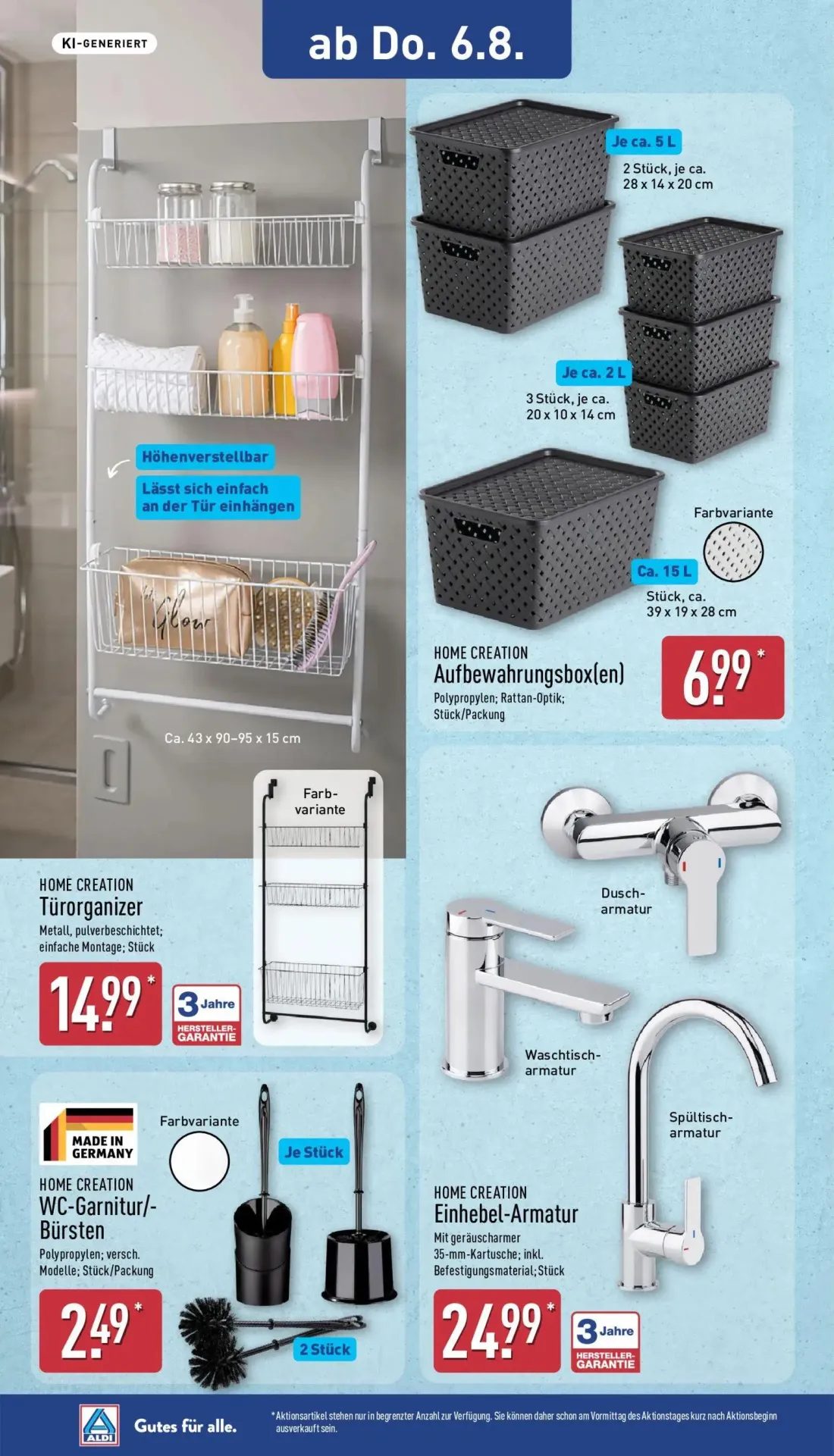 Aldi Nord Prospekt, Seite 22 von 40 — Aufbewahrungsbox(en), Türorganizer, WC-Garnitur/-Bürsten
