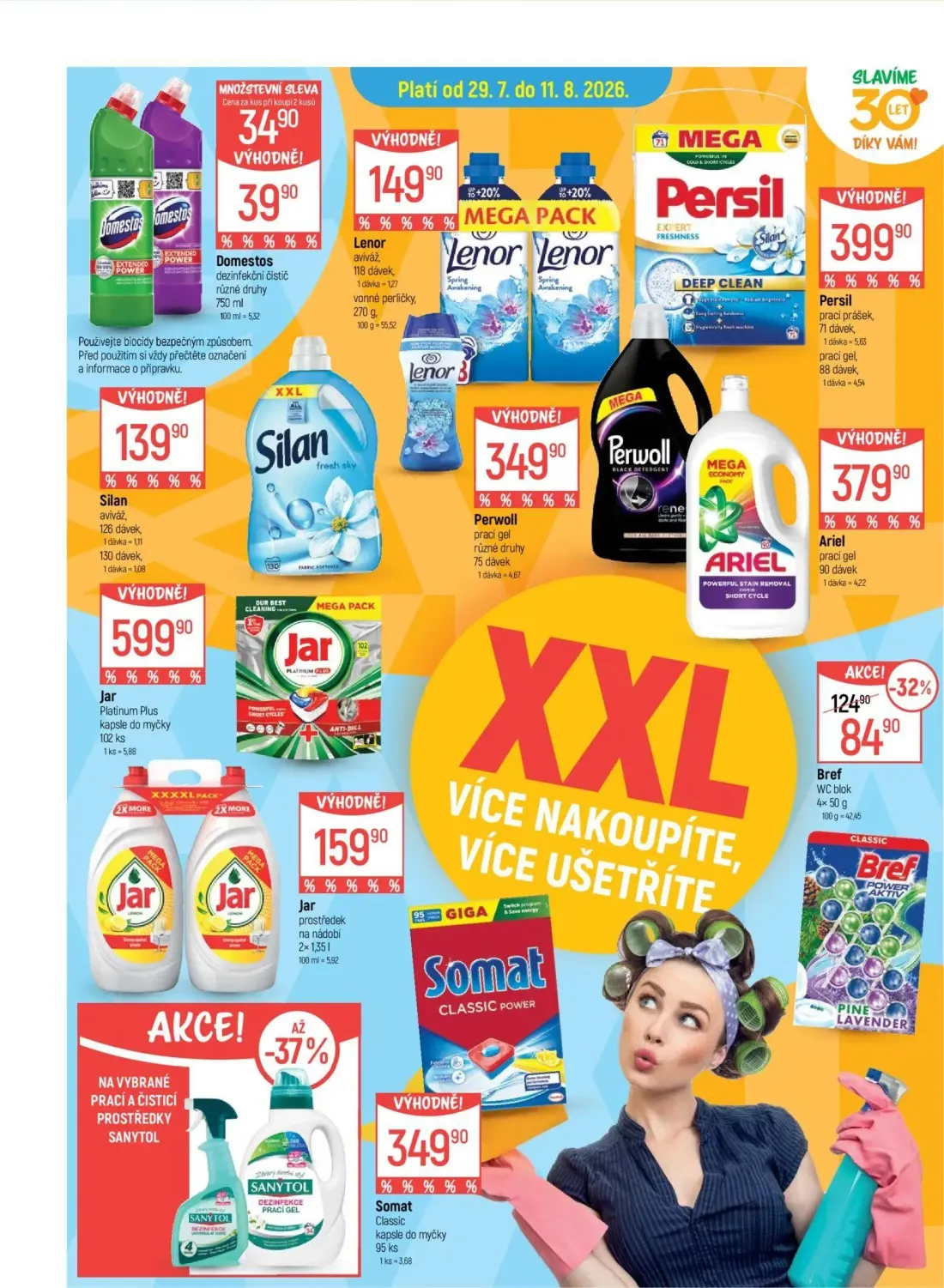 GLOBUS leták, strana 16 z 43 — Bref, Domestos, Lenor