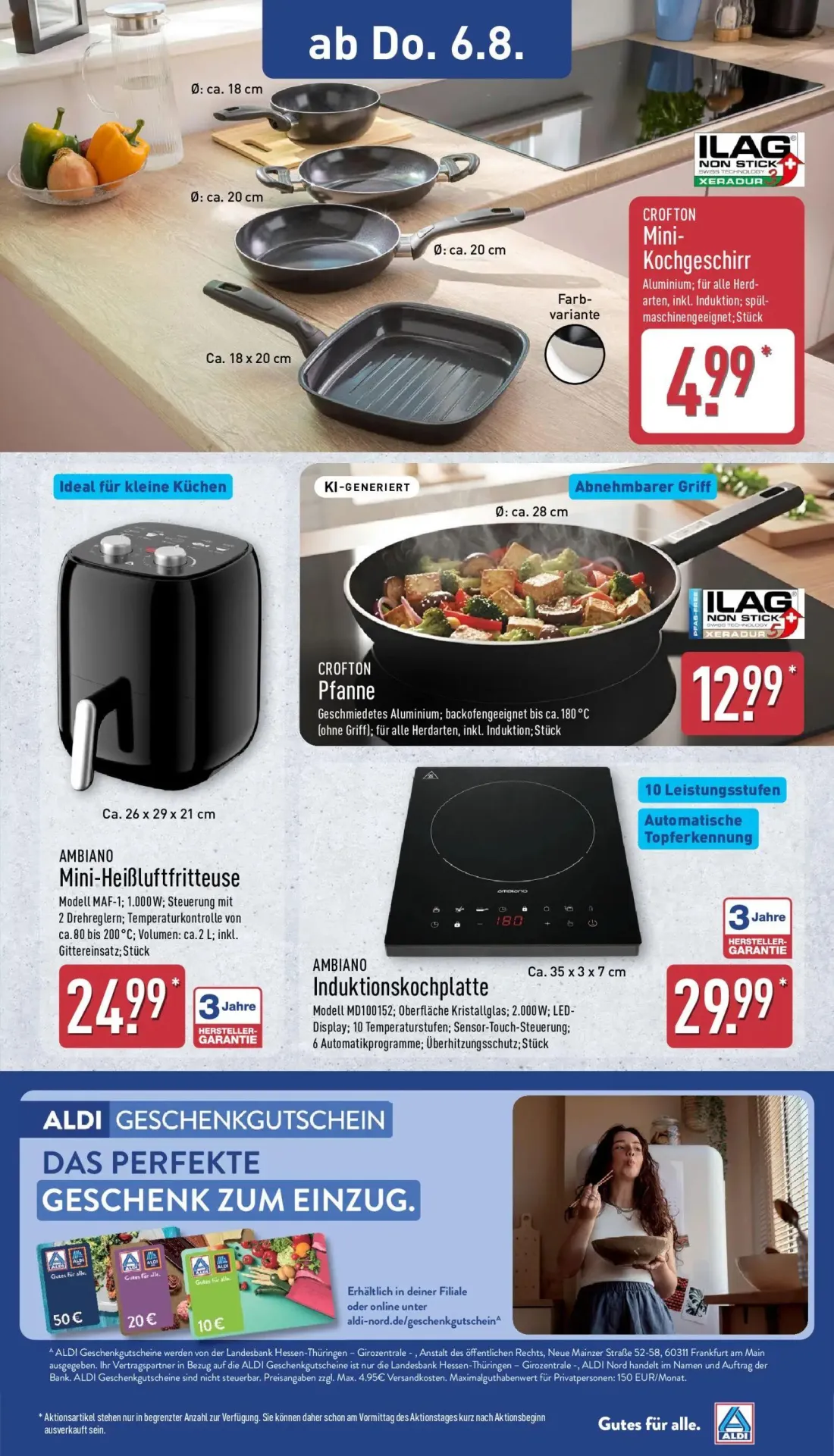 Aldi Nord Prospekt, Seite 25 von 40 — CROFTON Mini-Kochgeschirr, CROFTON Pfanne, AMBIANO Mini-Heißluftfritteuse
