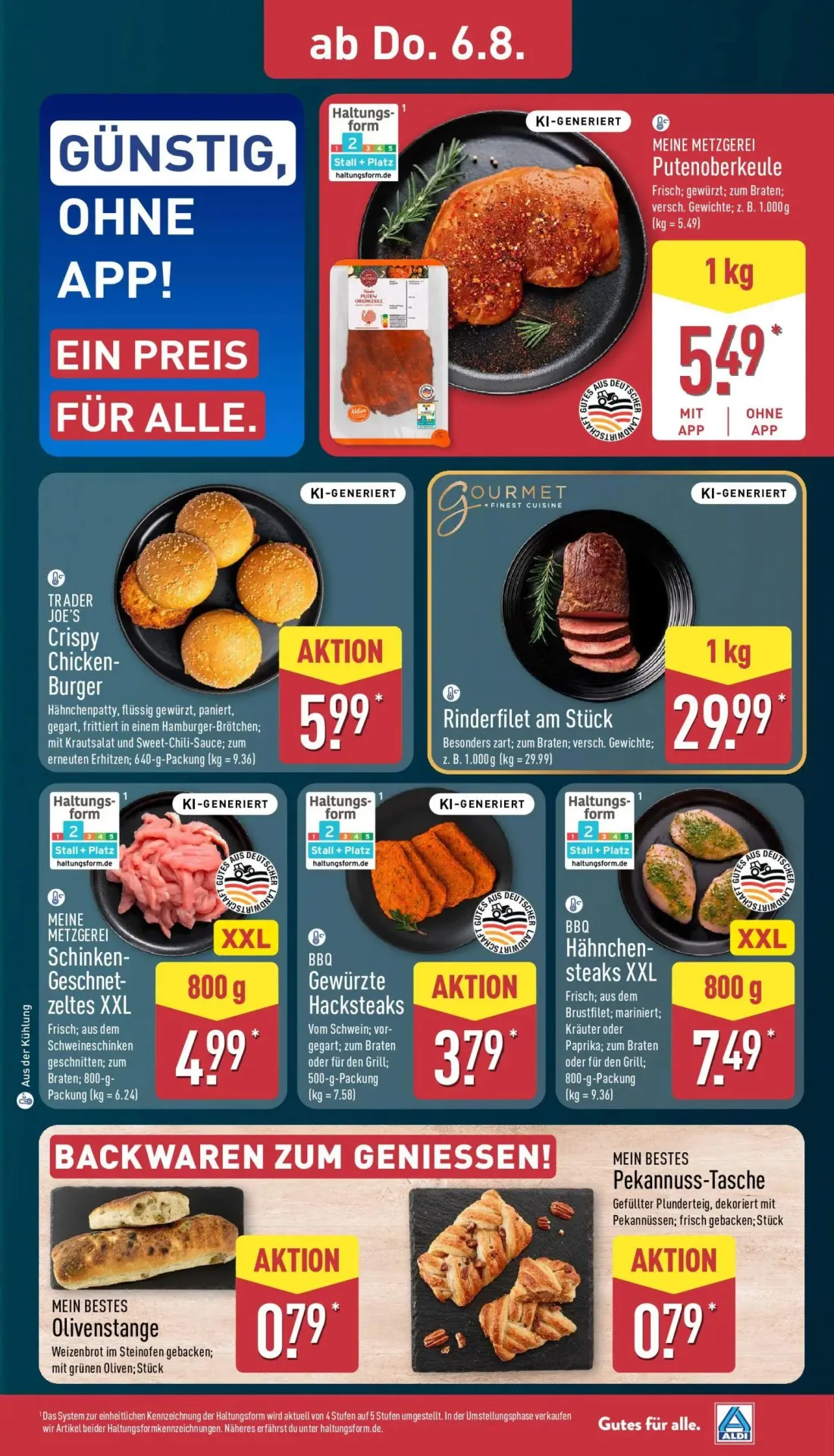Aldi Nord Prospekt, Seite 27 von 40 — Putenoberkeule, Crispy Chicken-Burger, Rinderfilet am Stück