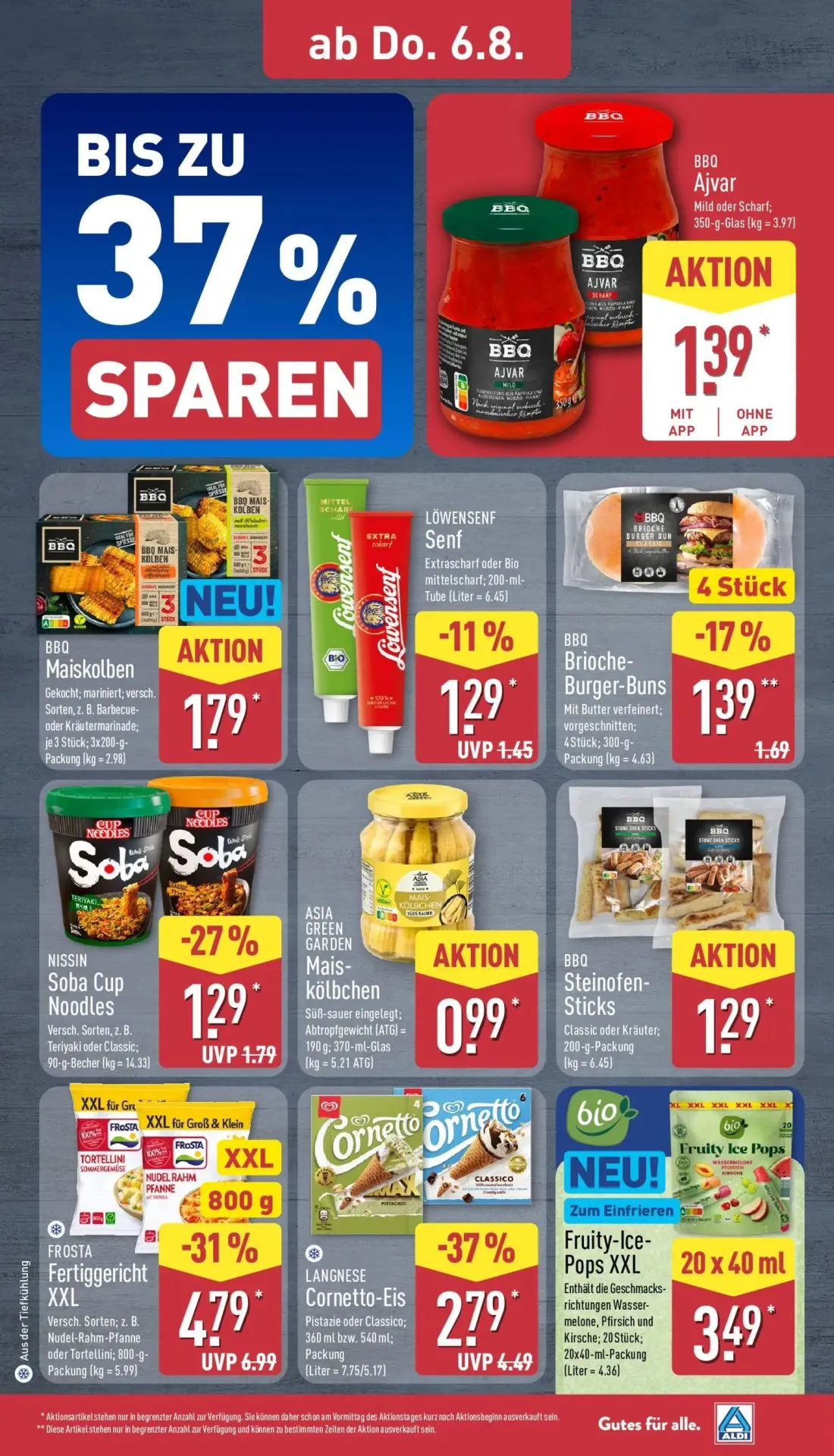 Aldi Nord Prospekt, Seite 29 von 40 — Fertiggericht XXL, Cornetto-Eis, Soba Cup Noodles