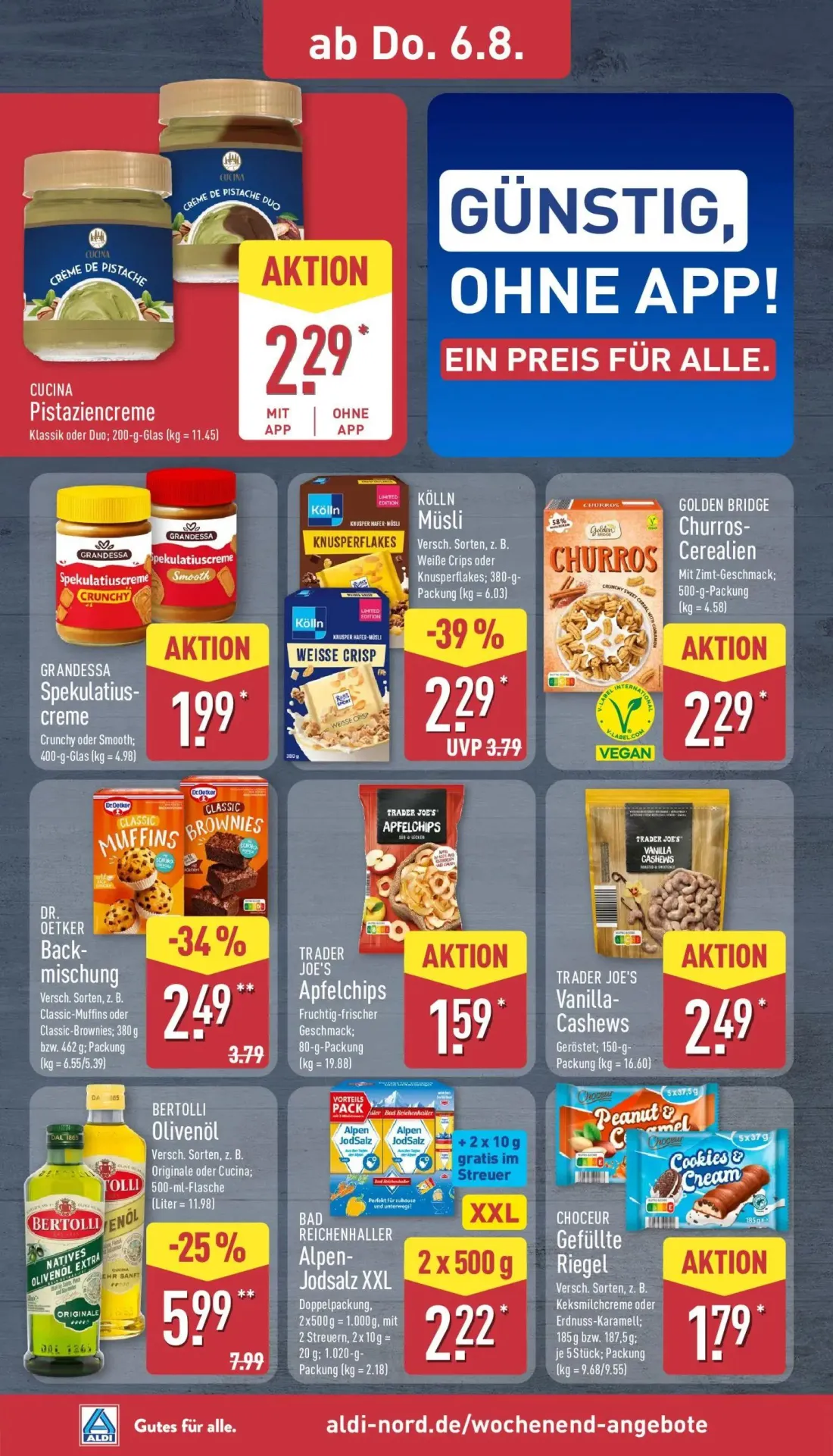 Aldi Nord Prospekt, Seite 30 von 40 — BERTOLLI Olivenöl, KÖLLN Müsli, DR. OETKER Back-mischung