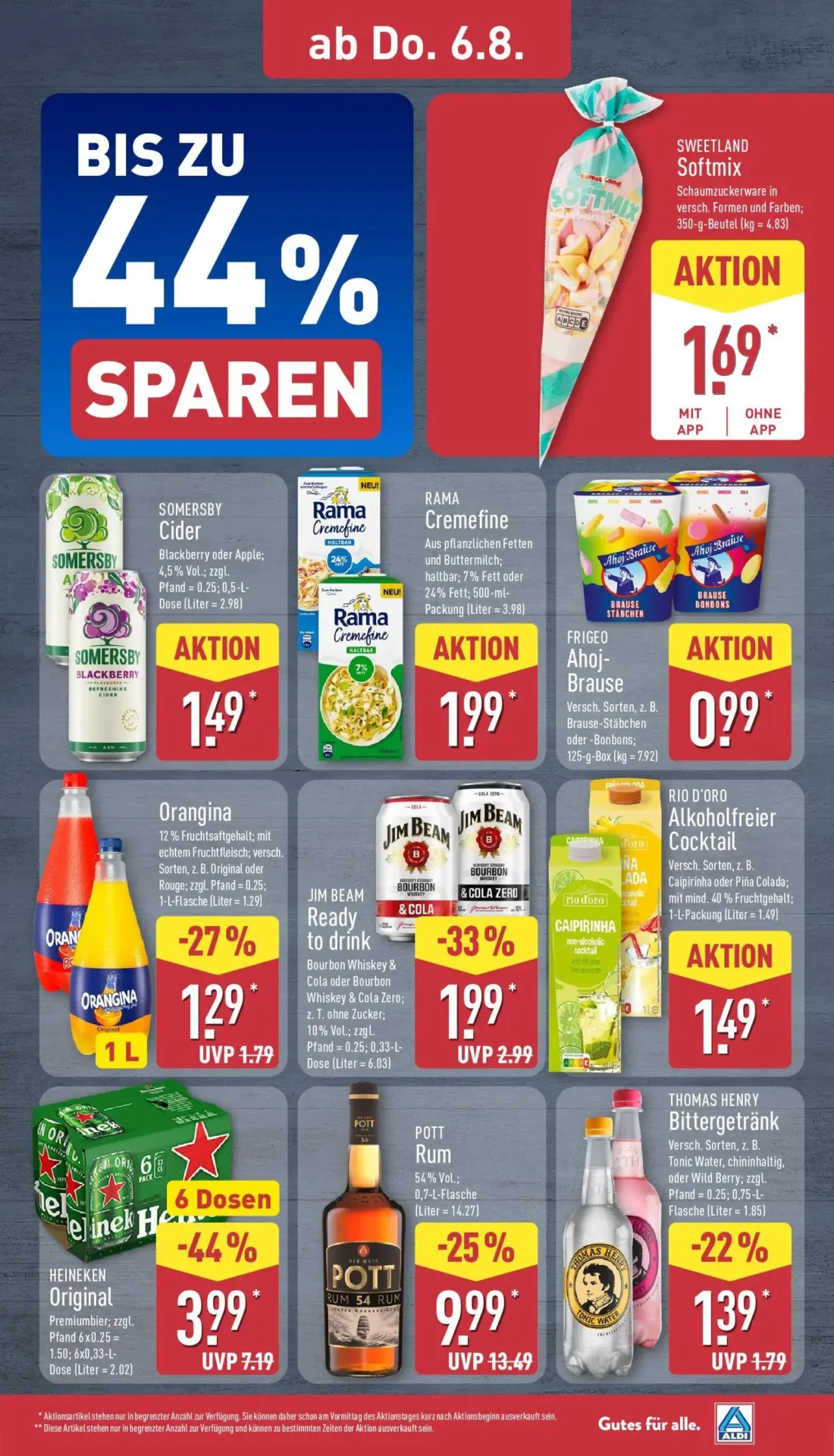Aldi Nord Prospekt, Seite 31 von 40 — Pott Rum, Heineken Original, Jim Beam Ready to drink