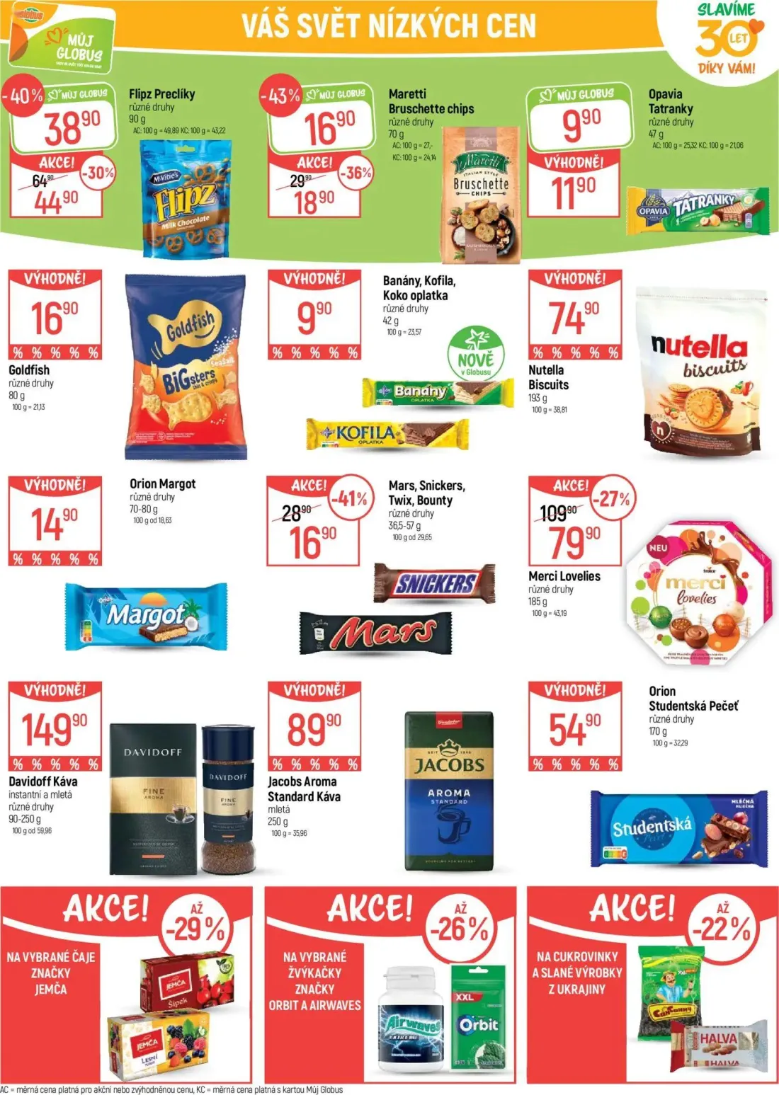 GLOBUS leták, strana 26 z 43 — Merci Lovelies, Flipz Preclíky, Maretti Bruschette chips