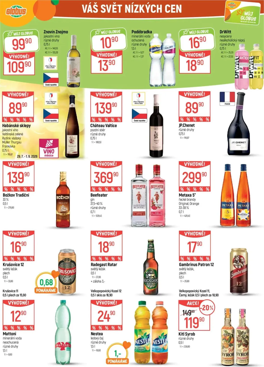 GLOBUS leták, strana 27 z 43 — Kitl Syrob, Znovín Znojmo, Poděbradka
