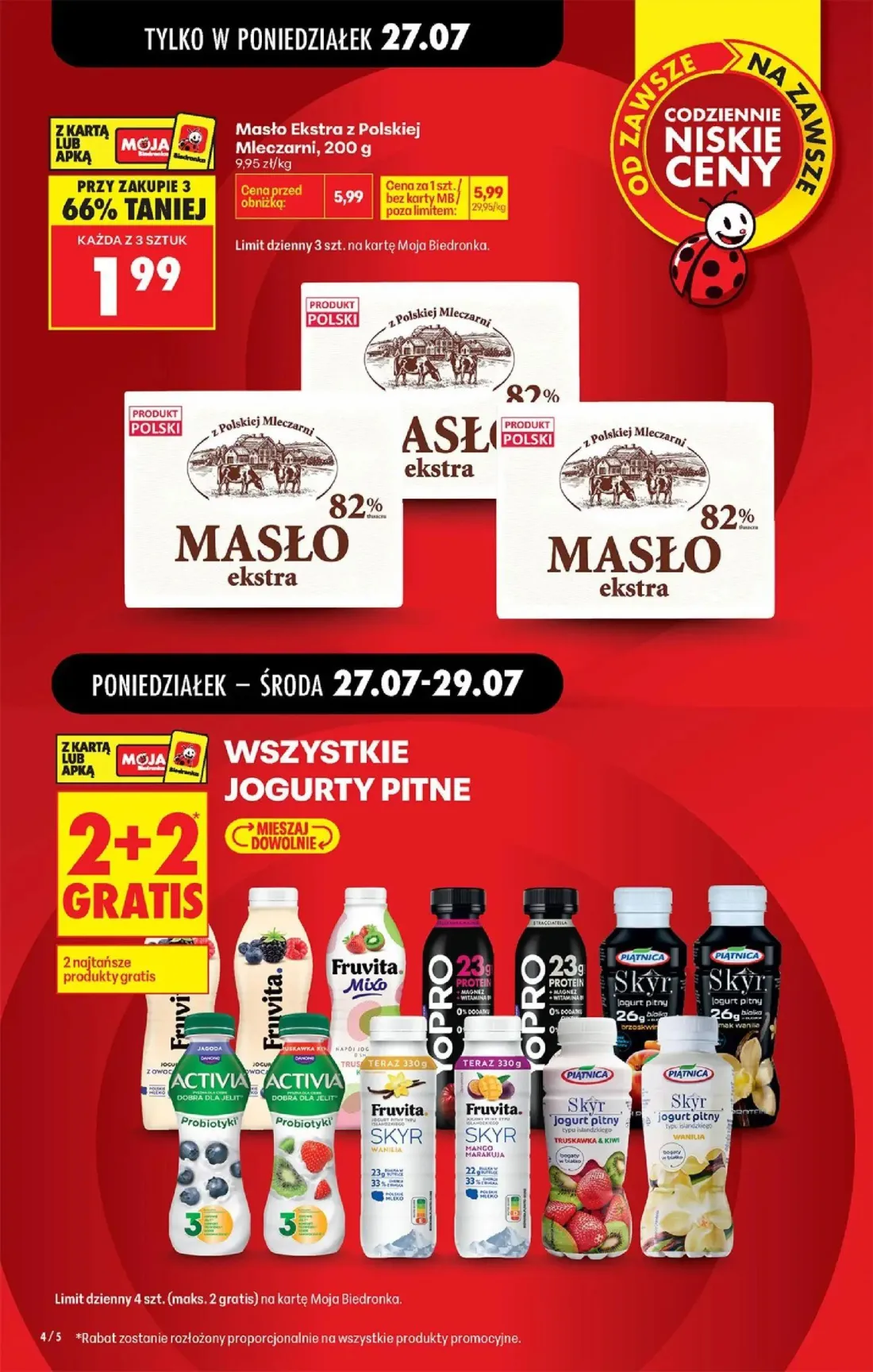 Biedronka gazetka, strona 6 z 93 — Masło Ekstra z Polskiej Mleczarni