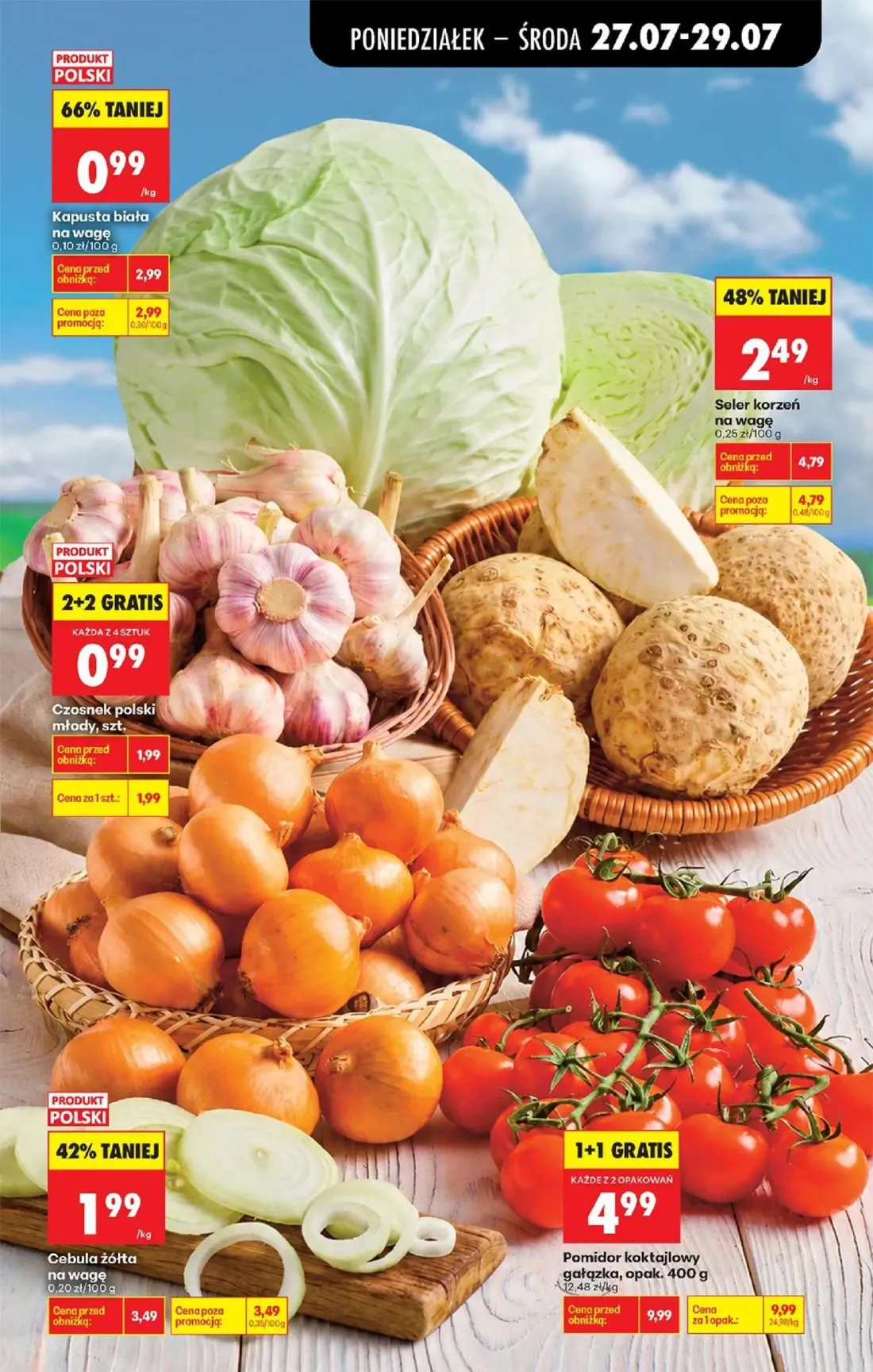 Biedronka gazetka, strona 27 z 93 — Pomidor koktajlowy gałązka, opak. 400 g, Seler korzeń na wagę, Kapusta biała na wagę