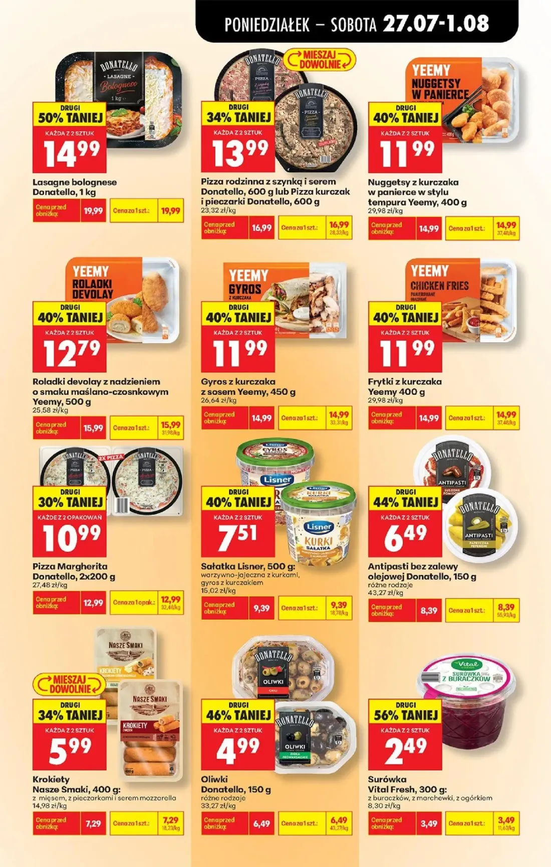 Biedronka gazetka, strona 55 z 93 — Lasagne bolognese Donatello, 1 kg, Roladki devolay z nadzieniem o smaku maślano-czosnkow…