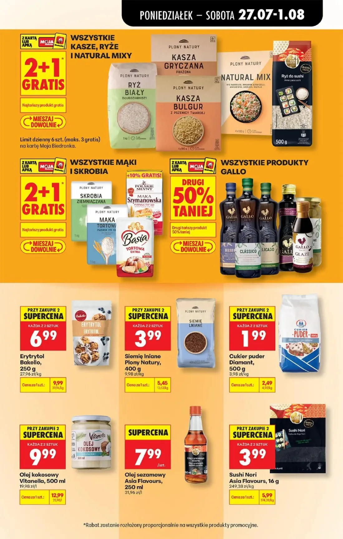 Biedronka gazetka, strona 59 z 93 — Erytrytol Bakello, Olej kokosowy Vitanella, Sushi Nori Asia Flavours