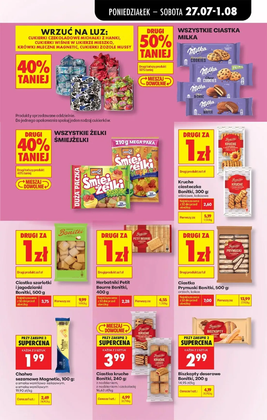 Biedronka gazetka, strona 69 z 93 — Herbatniki Petit Beurre Bonitki, Biszkopty deserowe Bonitki, Ciastka kruche Bonitki
