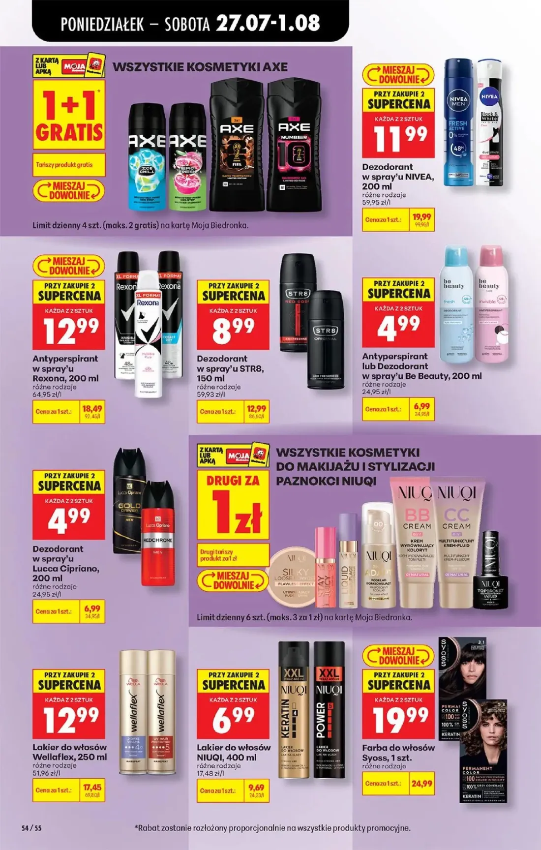 Biedronka gazetka, strona 80 z 93 — Dezodorant w spray'u NIVEA, Antyperspirant w spray'u Rexona, Farba do włosów Syoss