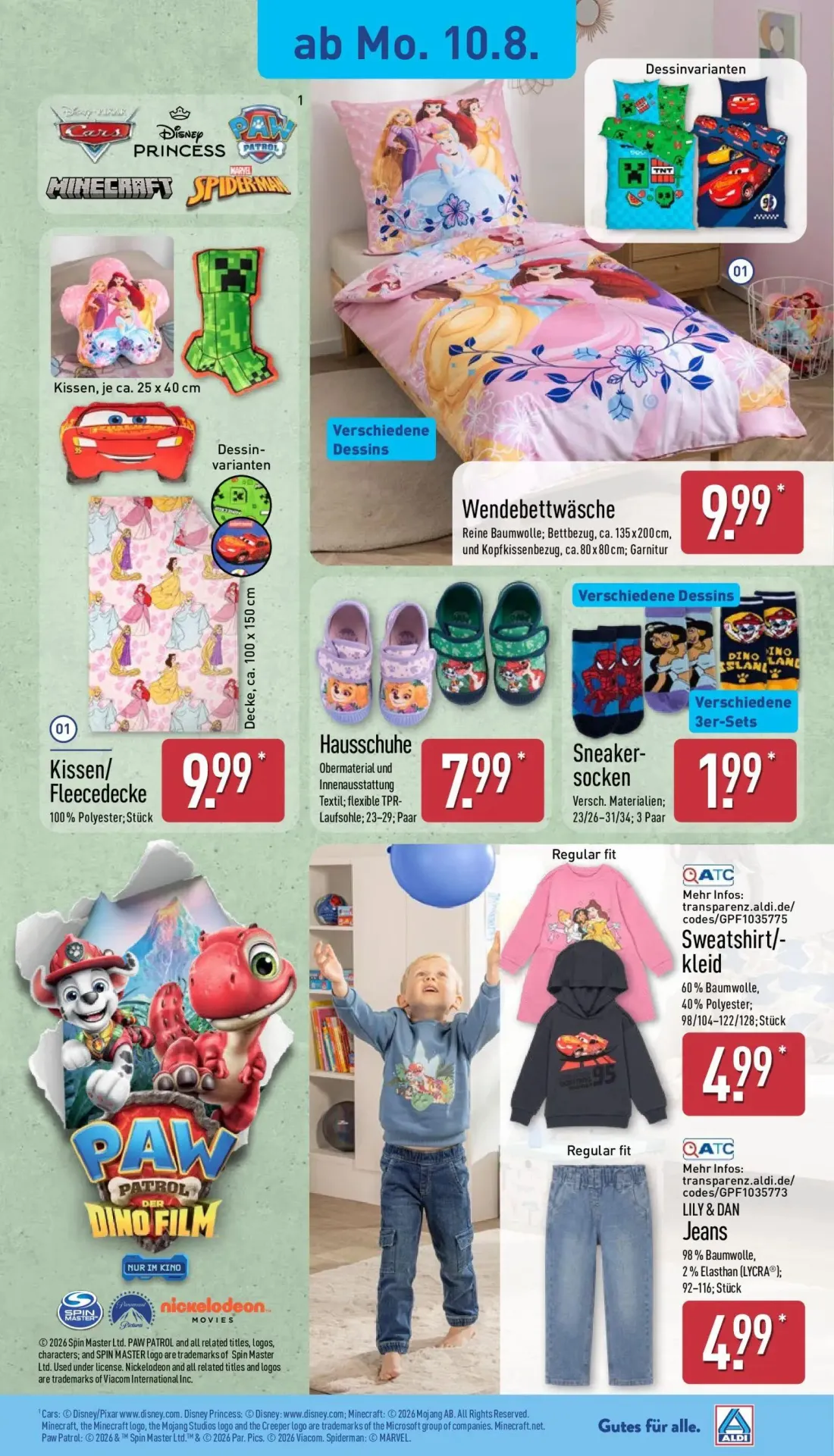 Aldi Nord Prospekt, Seite 2 von 14 — Kissen, Wendebettwäsche, Kissen/ Fleecedecke