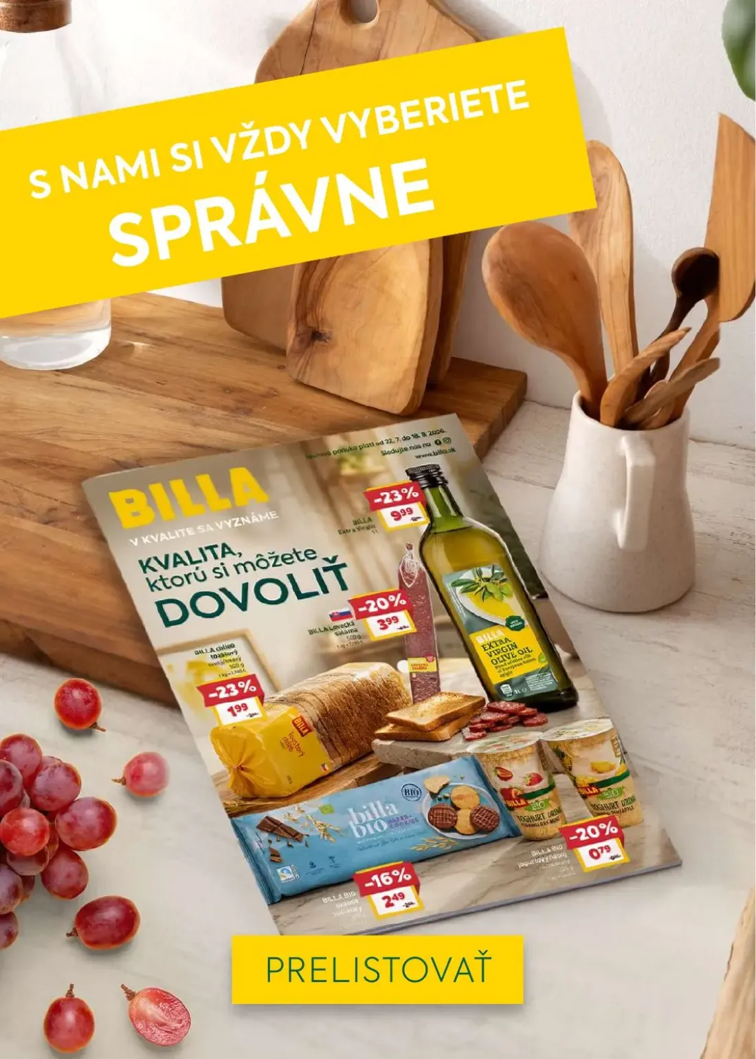 Billa leták, strana 31 z 33 — BILLA Extra Virgin, BILLA Lovecká salama, BILLA chlieb toastový