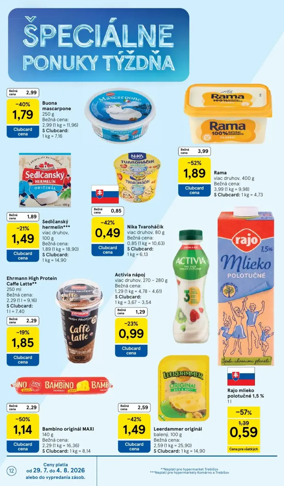 Tesco leták, strana 12 z 53 — Rama, Buona mascarpone, Bambino originál MAXI