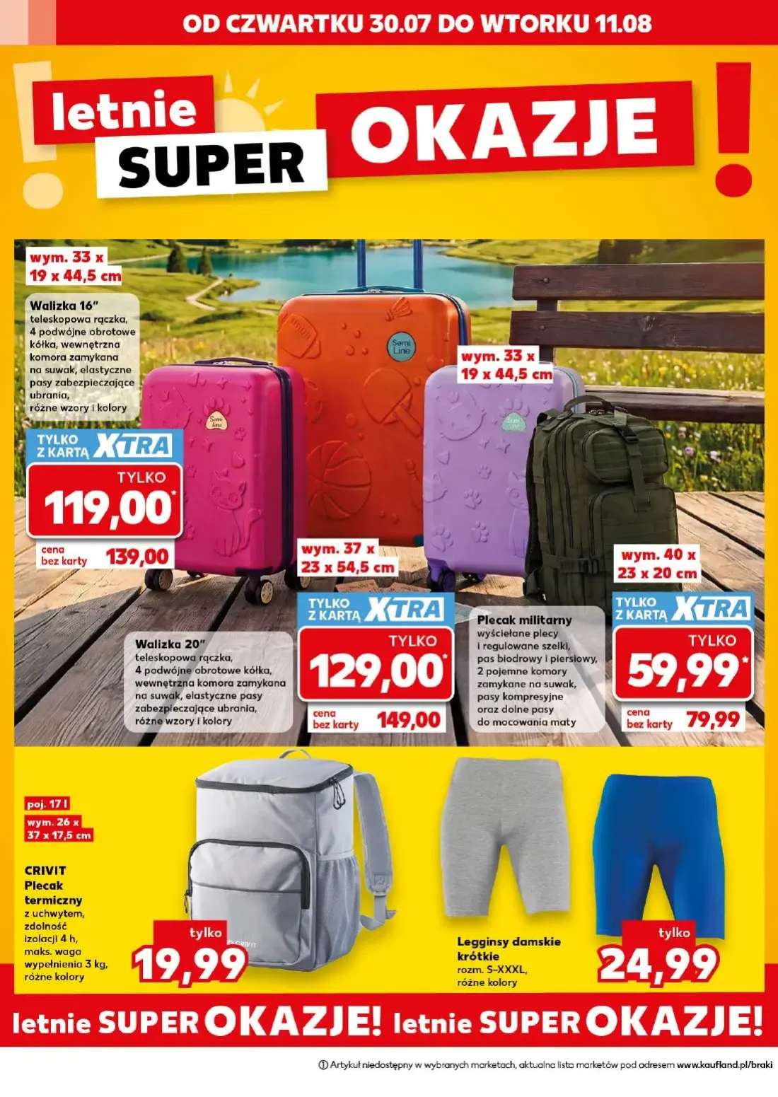 Kaufland gazetka, strona 4 z 18 — Walizka 16", Walizka 20", Plecak militarny