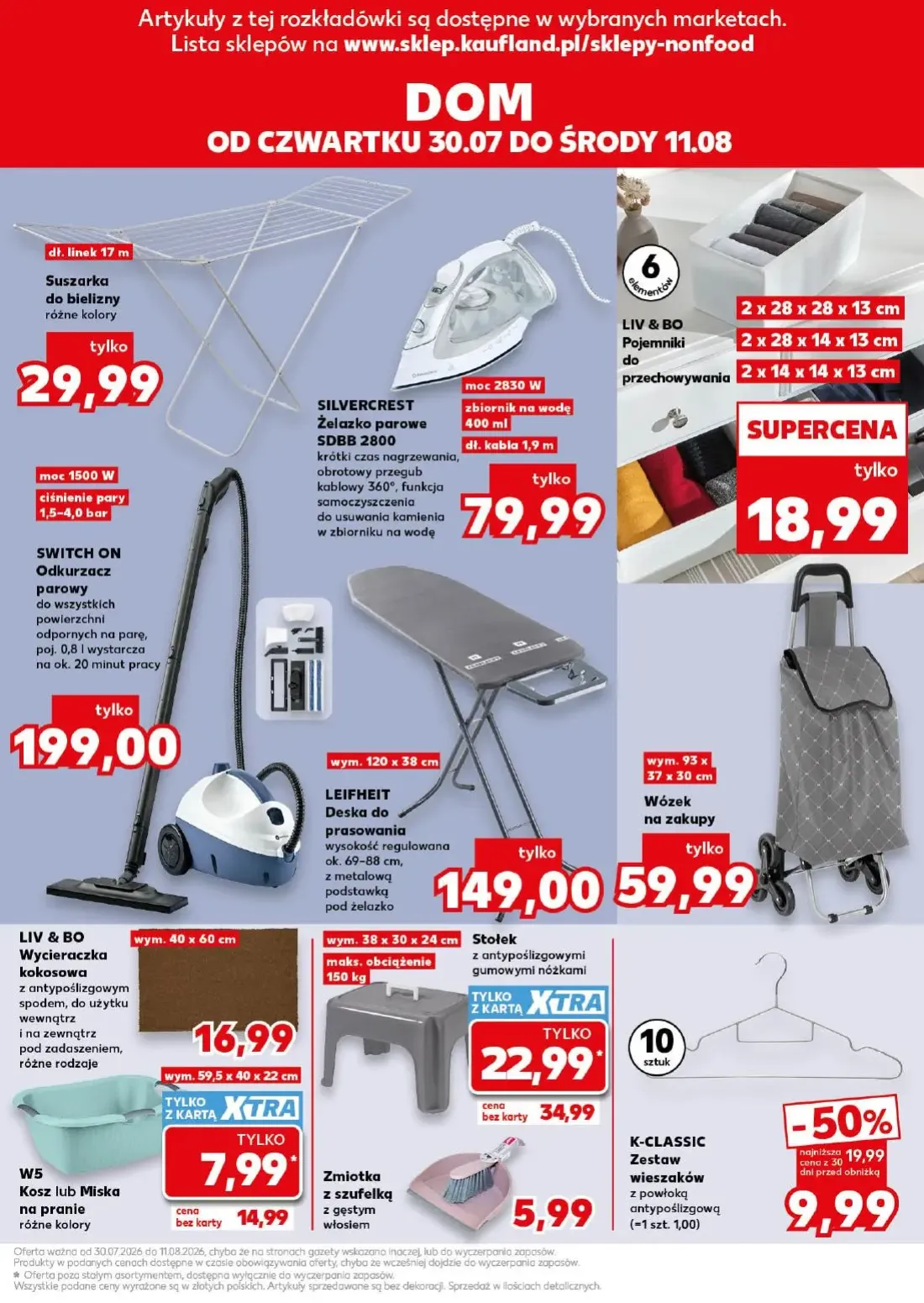 Kaufland gazetka, strona 7 z 18 — Stołek z antypoślizgowymi gumowymi nóżkami, K-CLASSIC Zestaw wieszaków z powłoką antypośli…