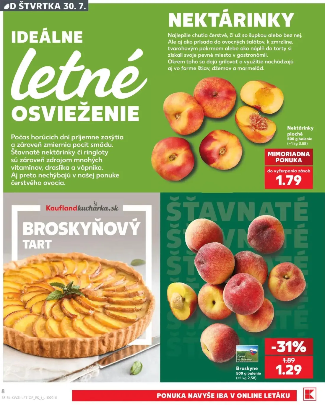 Kaufland leták, strana 8 z 74 — Broskyne, Nektarinky ploché