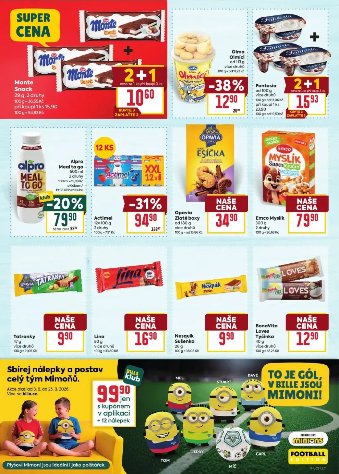 Billa leták, strana 20 z 38 — Actimel, Alpro Meal to go, Olmíci