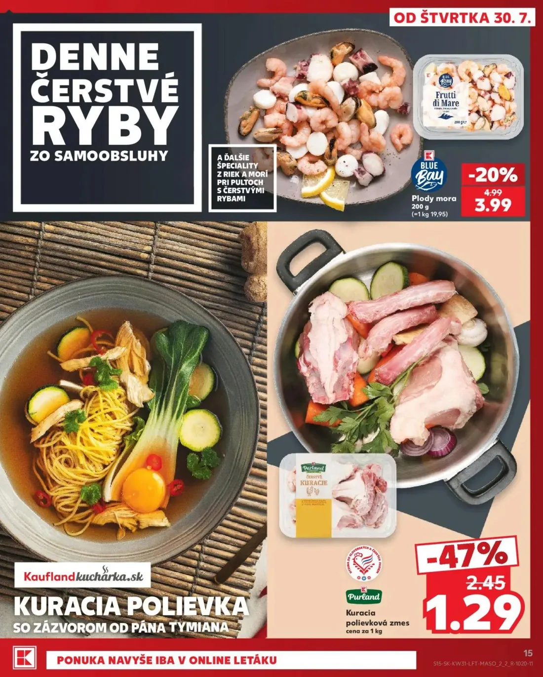 Kaufland leták, strana 15 z 74 — Kuracia polievková zmes, Plody mora