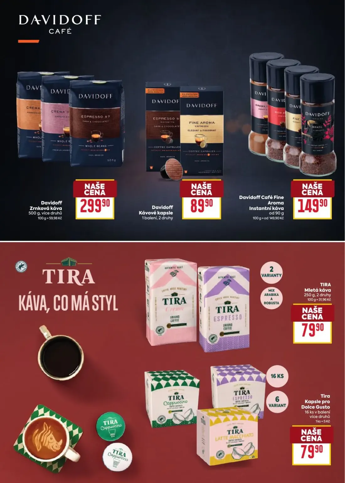 Billa leták, strana 23 z 38 — Davidoff Zrnková káva, Davidoff Kávové kapsle, Davidoff Café Fine Aroma Instantní káva