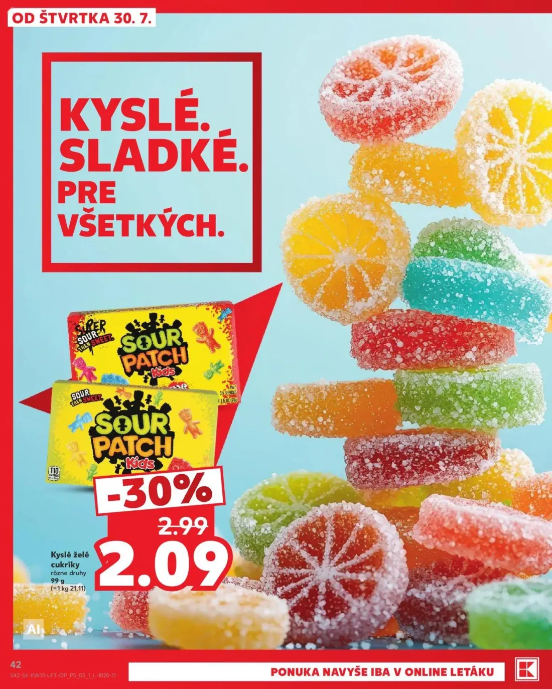 Kaufland leták, strana 42 z 74 — Kyslé želé cukríky
