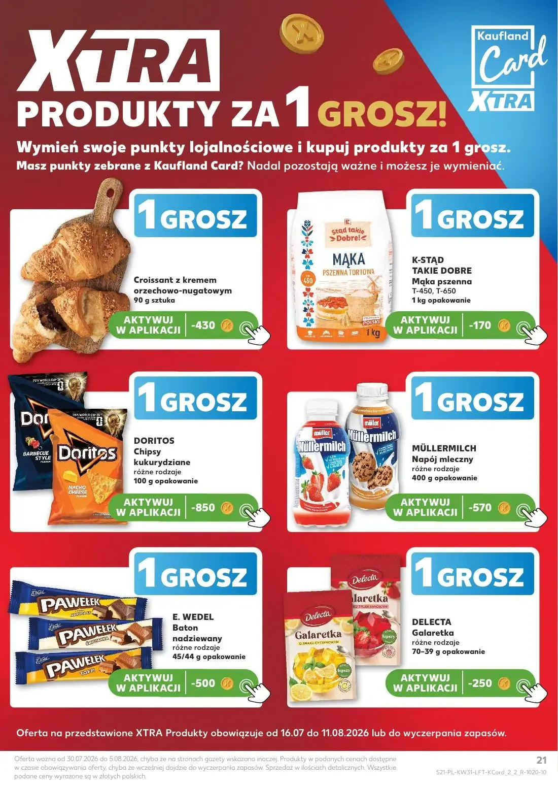 Kaufland gazetka, strona 21 z 68 — Croissant z kremem orzechowo-nugatowym, Mąka pszenna T-450, T-650, DORITOS Chipsy kukuryd…