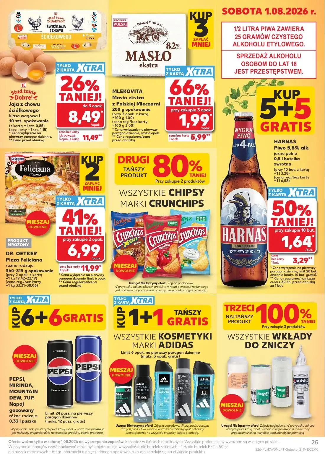 Kaufland gazetka, strona 25 z 68 — DR. OETKER Pizza Feliciana, MLEKOVITA Masło ekstra z Polskiej Mleczarni, Jaja z chowu ści…