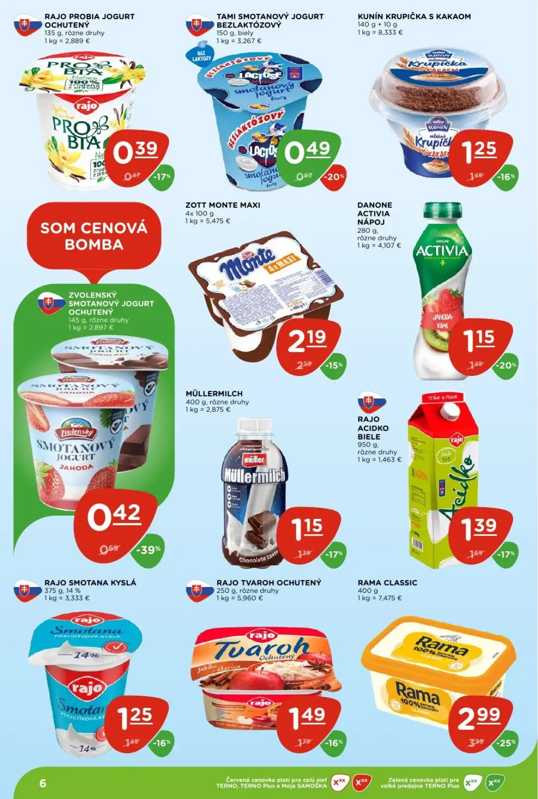 Terno leták, strana 6 z 30 — RAMA CLASSIC, ZOTT MONTE MAXI, DANONE ACTIVIA NÁPOJ