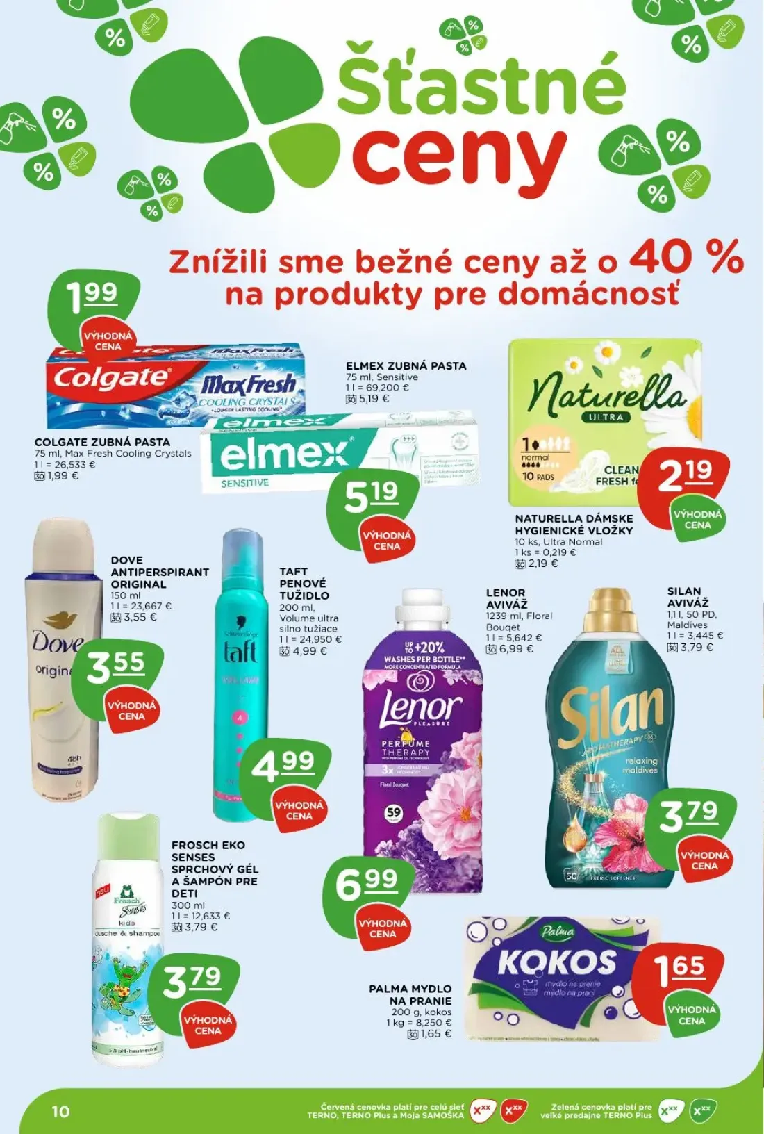 Terno leták, strana 10 z 30 — COLGATE ZUBNÁ PASTA, ELMEX ZUBNÁ PASTA, NATURELLA DÁMSKE HYGIENICKÉ VLOŽKY