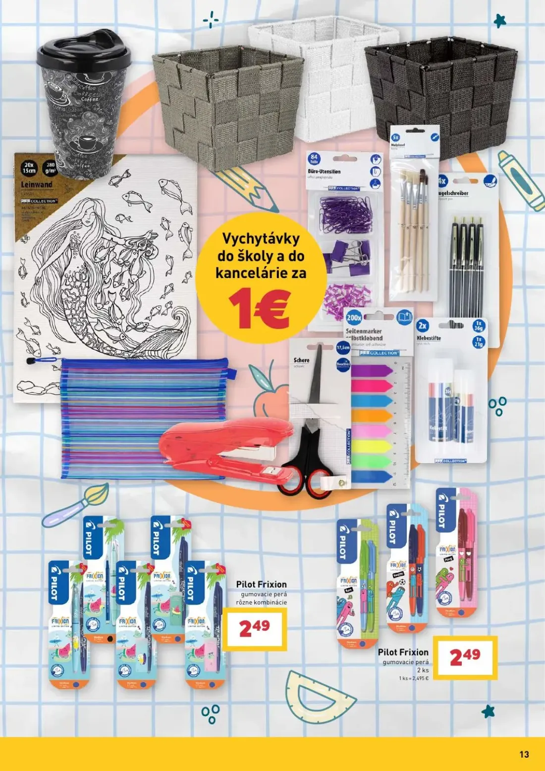 Billa leták, strana 13 z 25 — Büro-Utensilien, Kugelschreiber, Schere
