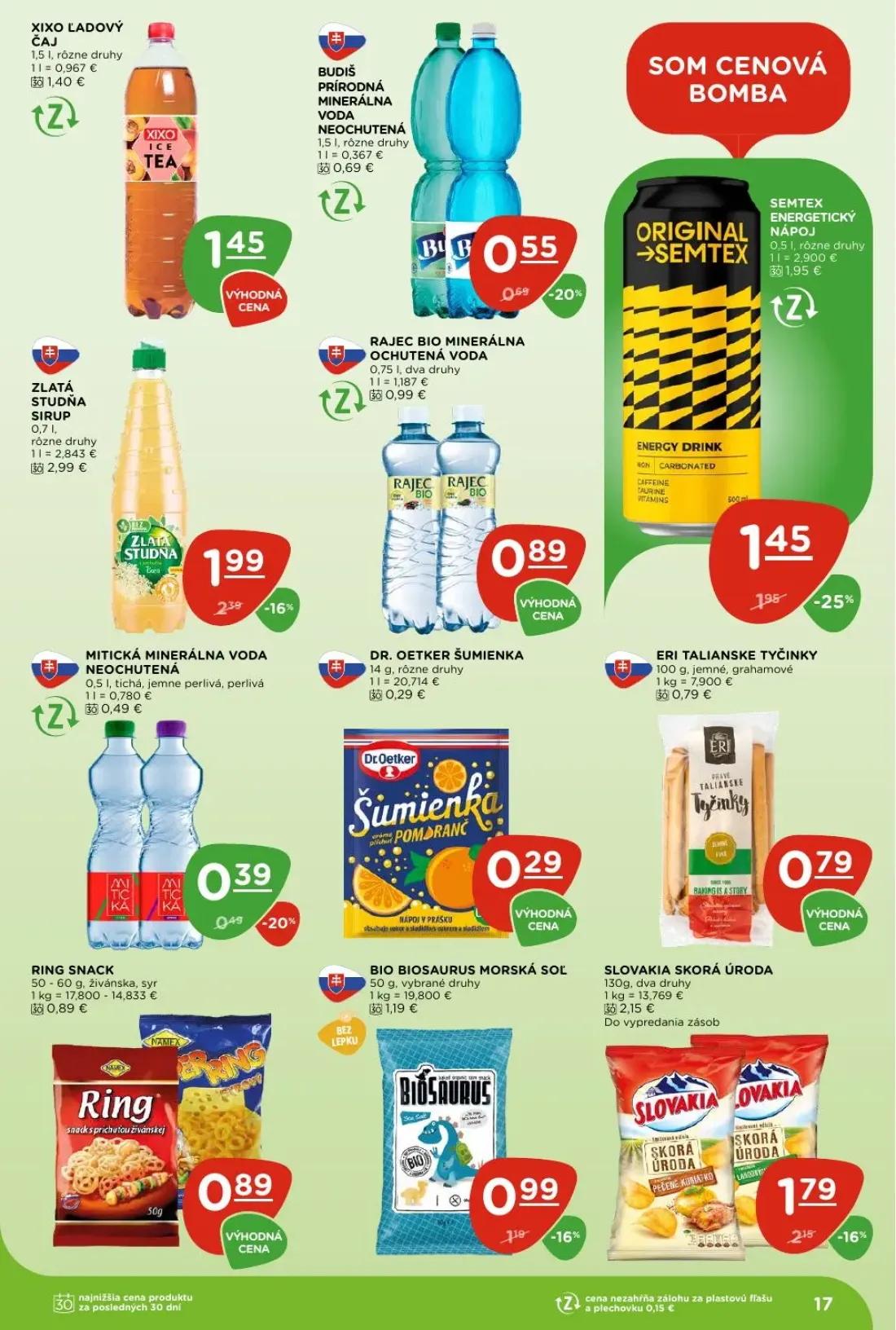 Terno leták, strana 17 z 30 — ZLATÁ STUDŇA SIRUP, SEMTEX ENERGETICKÝ NÁPOJ, SLOVAKIA SKORÁ ÚRODA