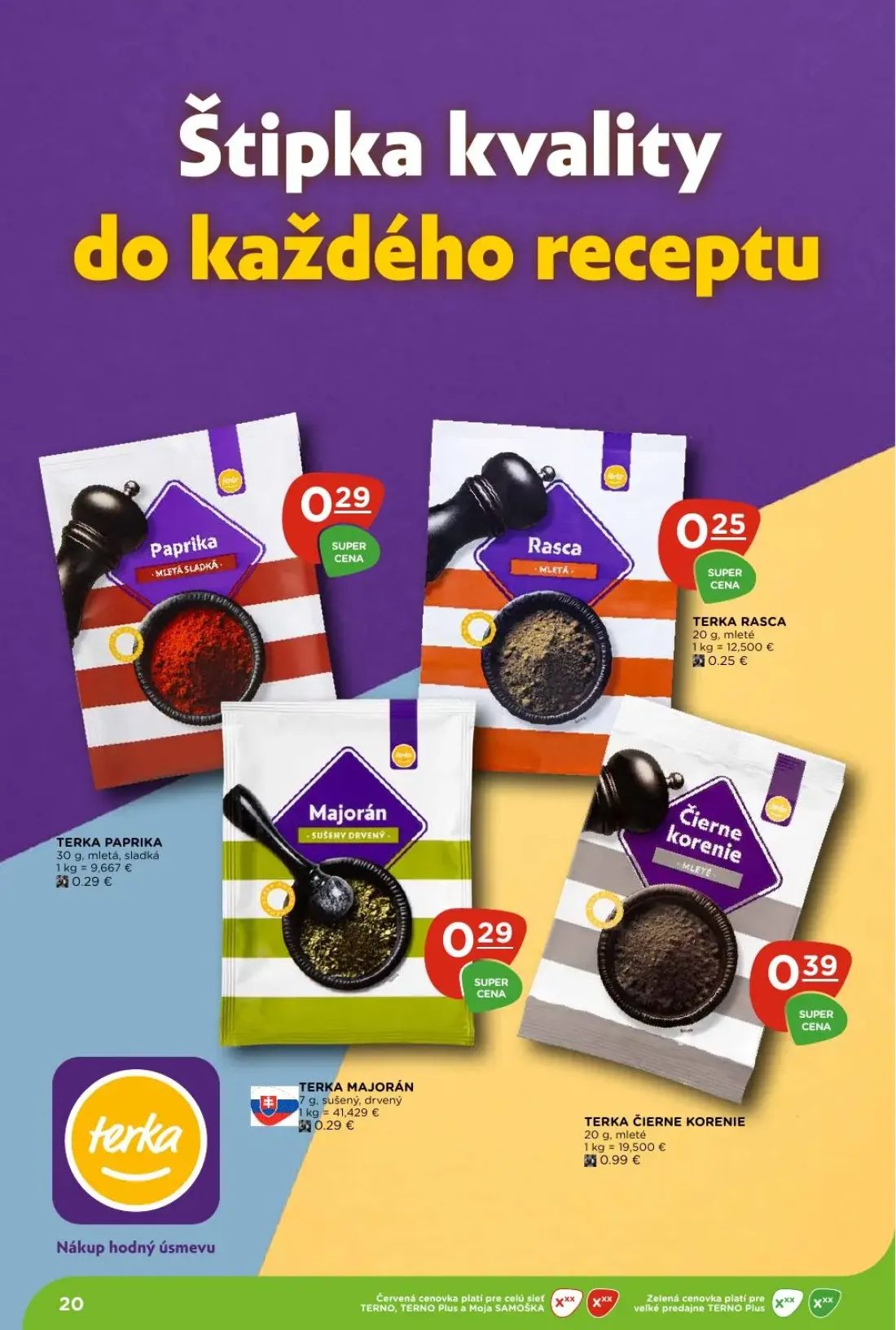 Terno leták, strana 20 z 30 — TERKA ČIERNE KORENIE, TERKA PAPRIKA, TERKA RASCA