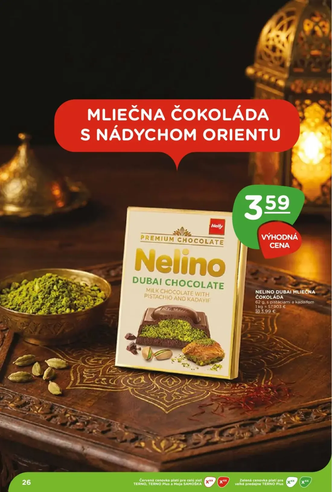 Terno leták, strana 26 z 30 — NELINO DUBAI MLIEČNA ČOKOLÁDA