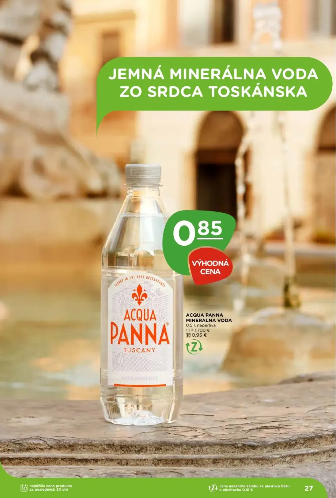 Terno leták, strana 27 z 30 — ACQUA PANNA MINERÁLNA VODA